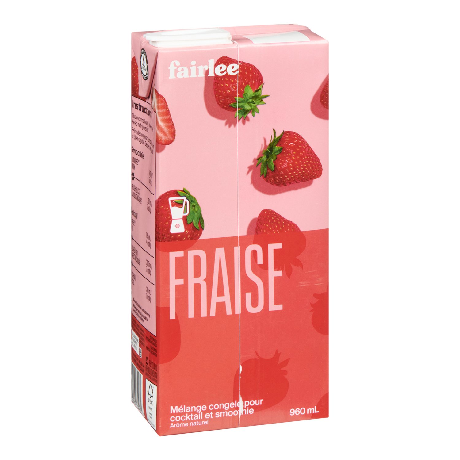 Frozen Strawberry Juice for Cocktail and Smoothie 960 ml