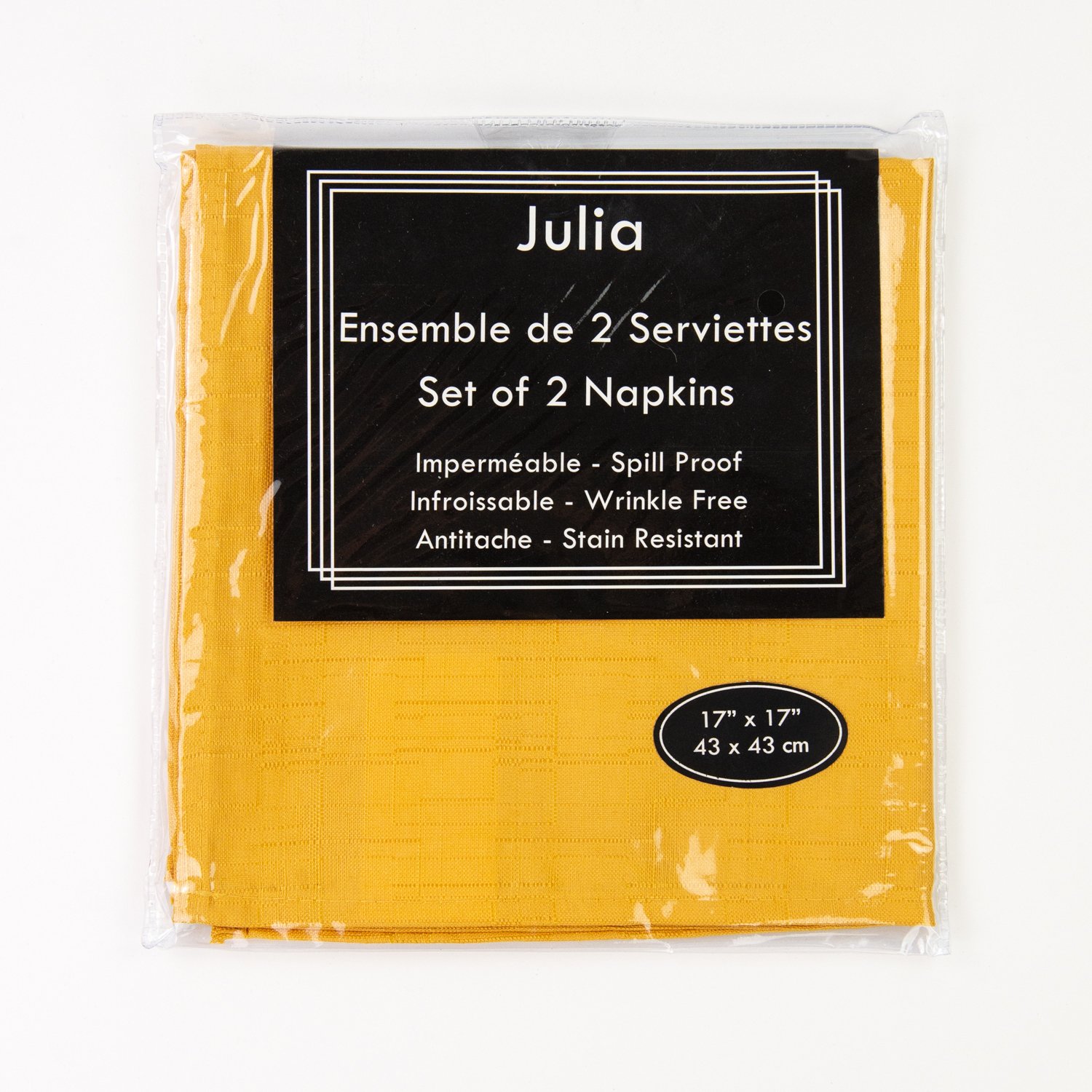17'' x 17'' Yellow Linen Napkin