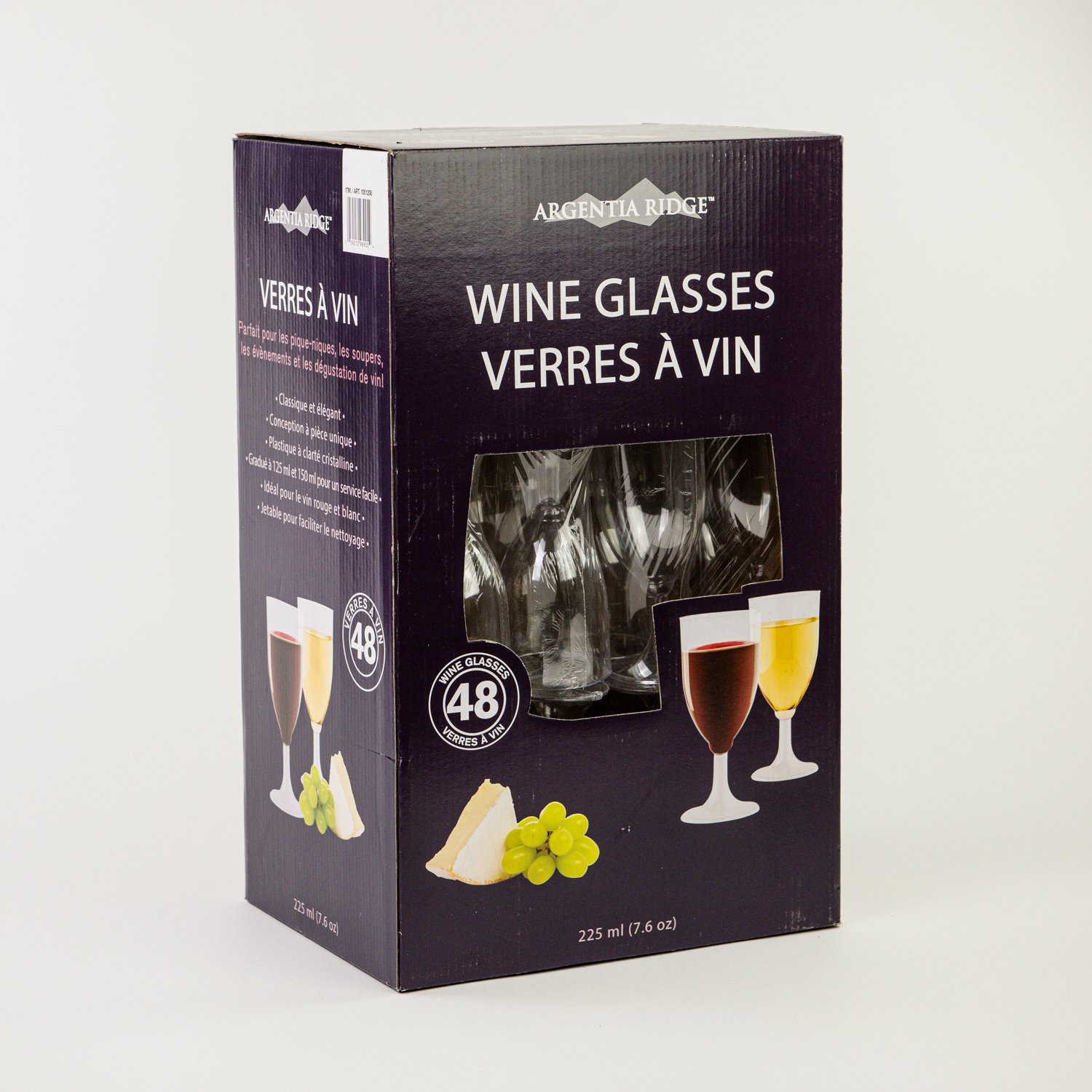Plastic Wine Glass 7.6 oz x48