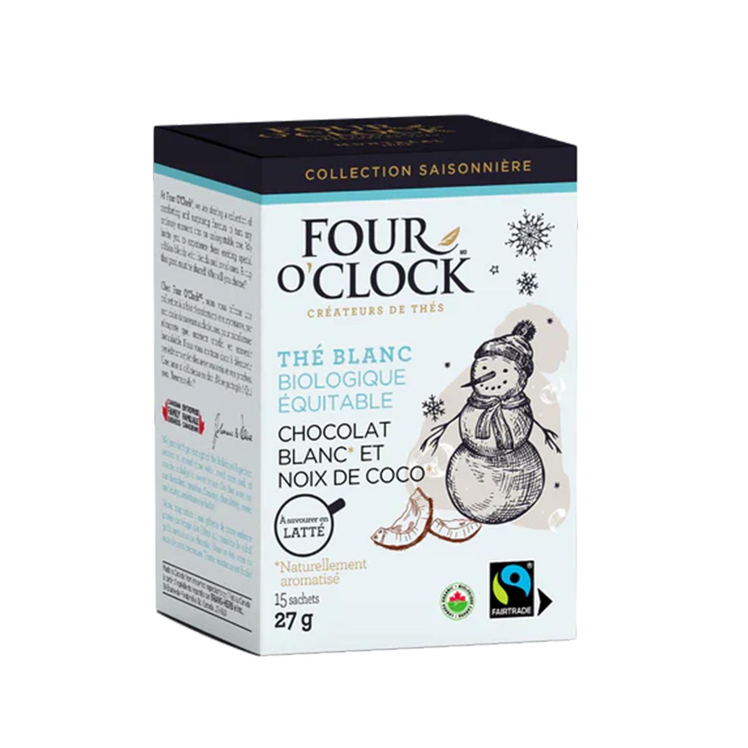 Organic Fairtrade White Chocolate Coconut White Tea x15
