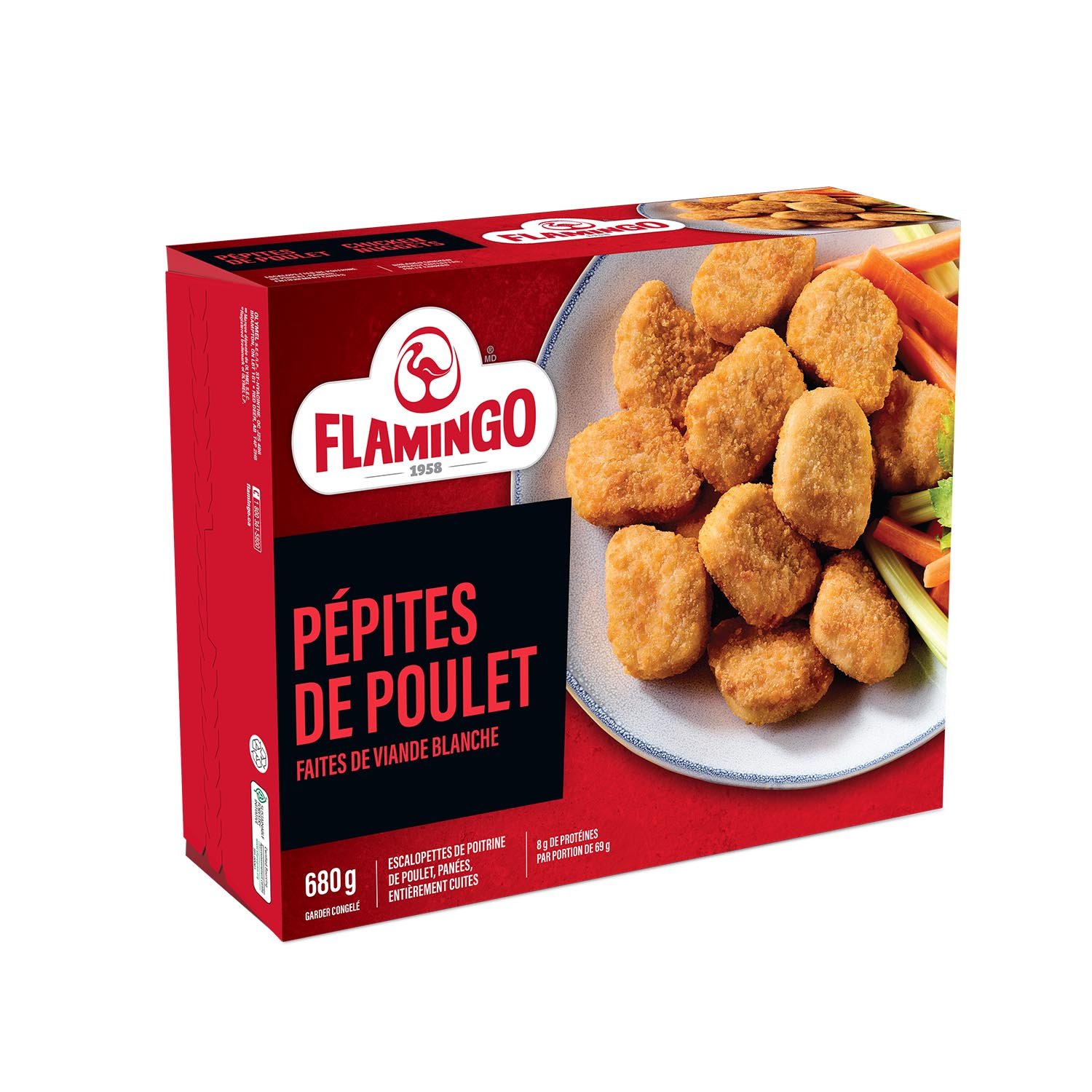 Frozen Cooken Breaded Chicken Breast Nuggets 680 g
