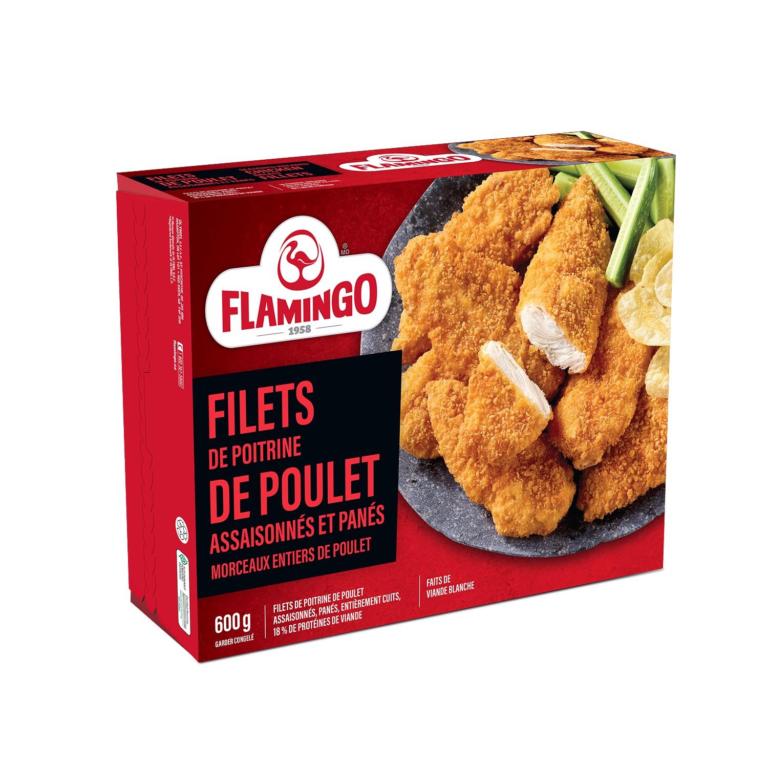 Frozen Cooken Breaded Chicken Breast Fillets 600 g