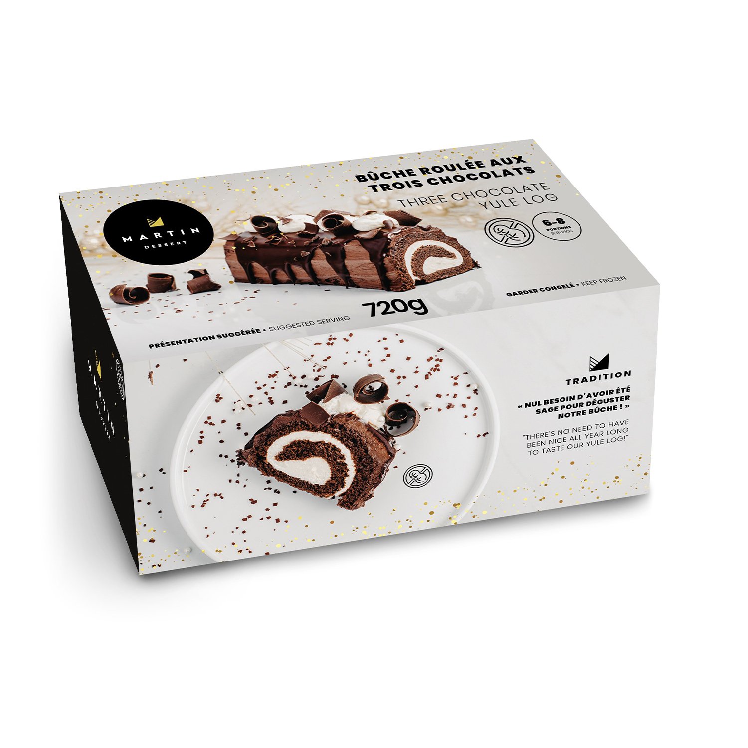 Three Chocolate Yule Log 720 g