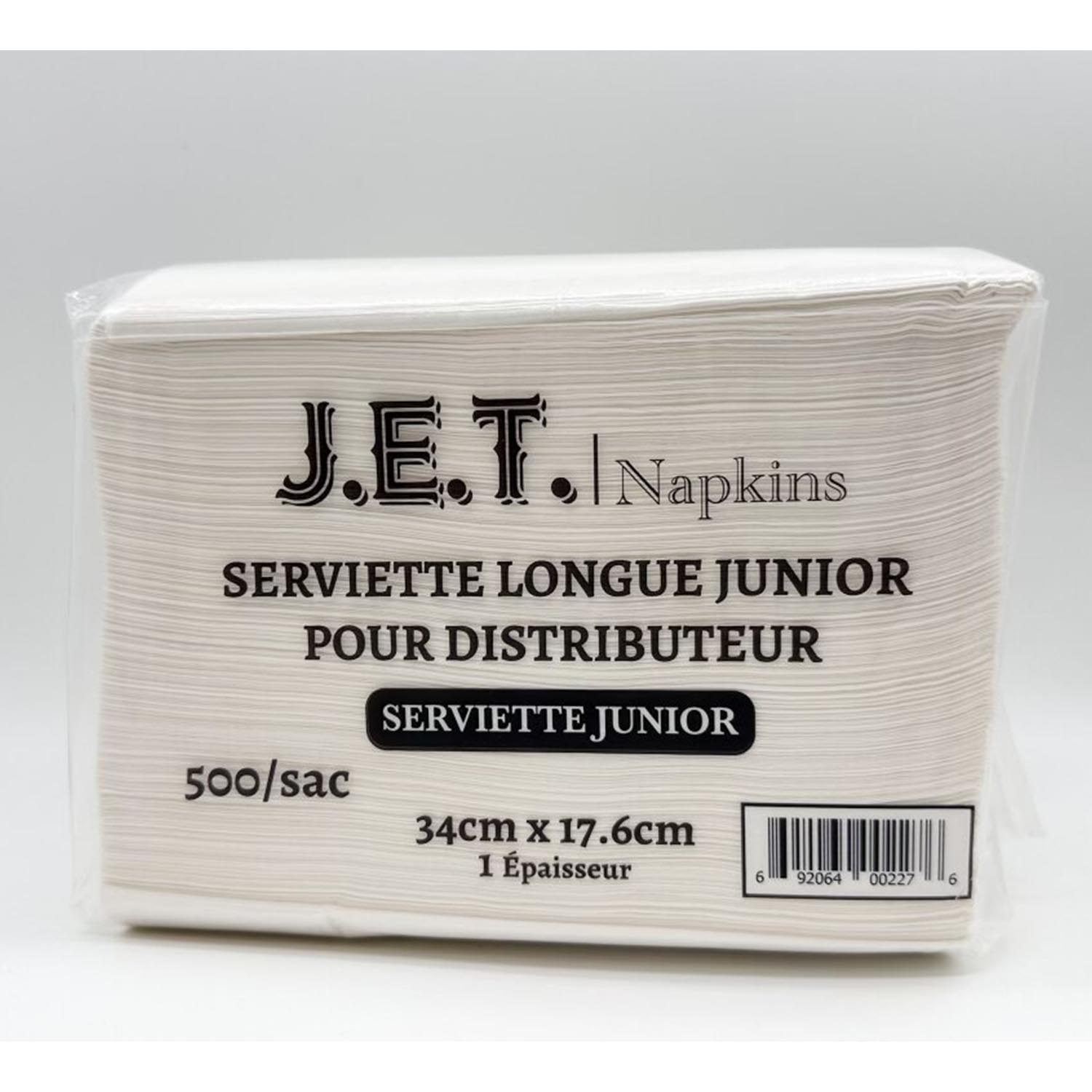 1 Ply White Long Dispenser Napkin x500
