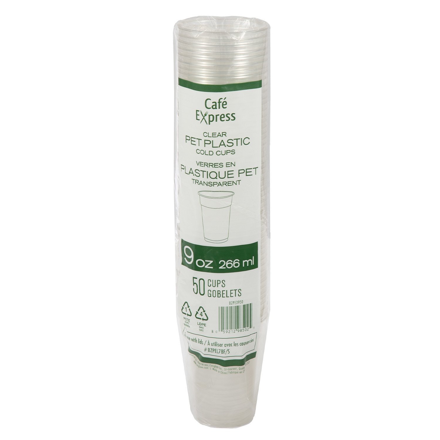 PET Plastic Glass 9 oz x50