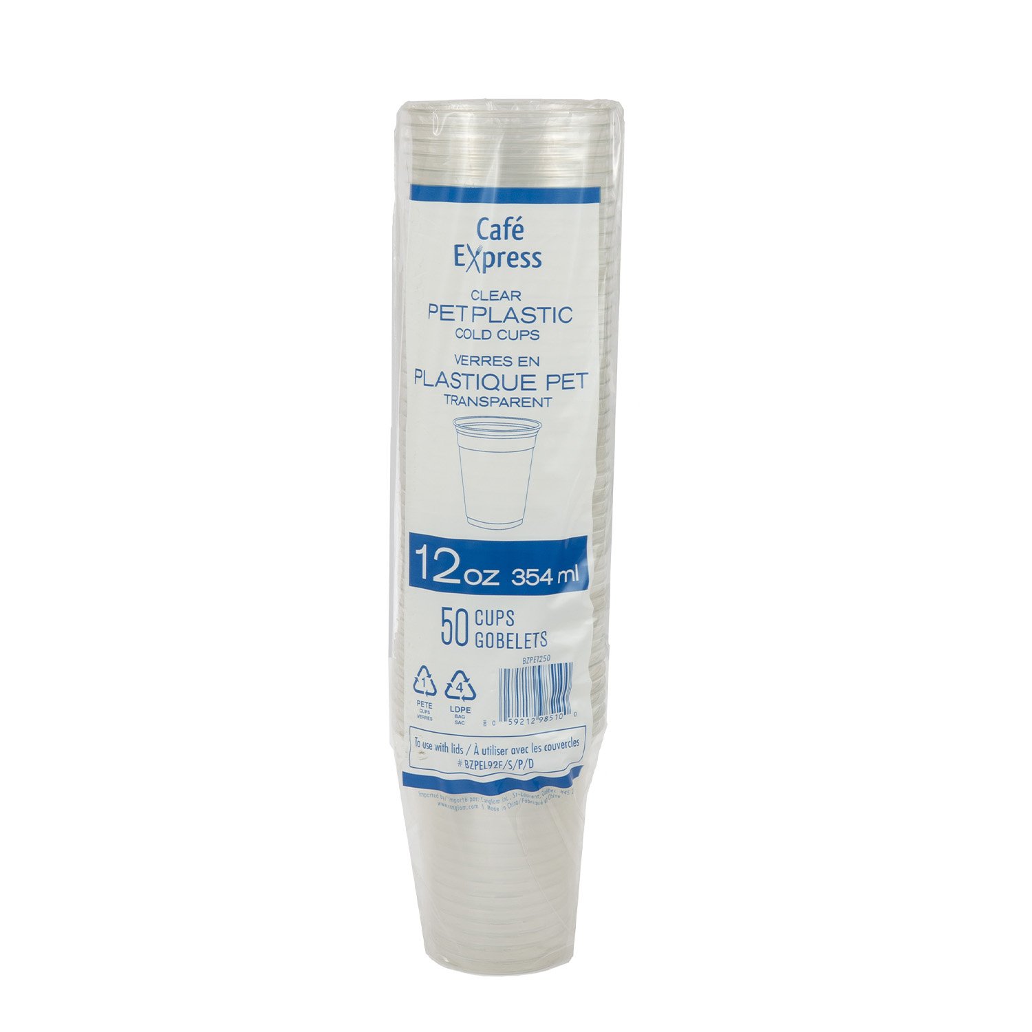 PET Plastic Glass 12 oz x50