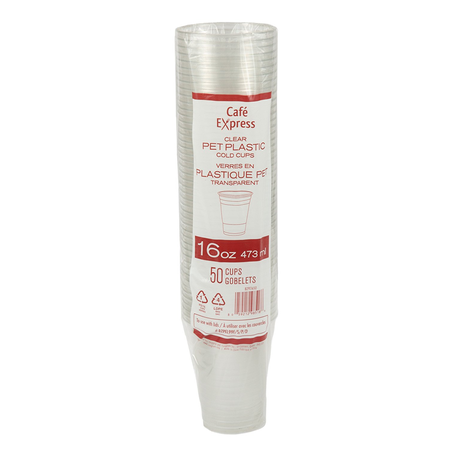 PET Plastic Glass 16 oz x50