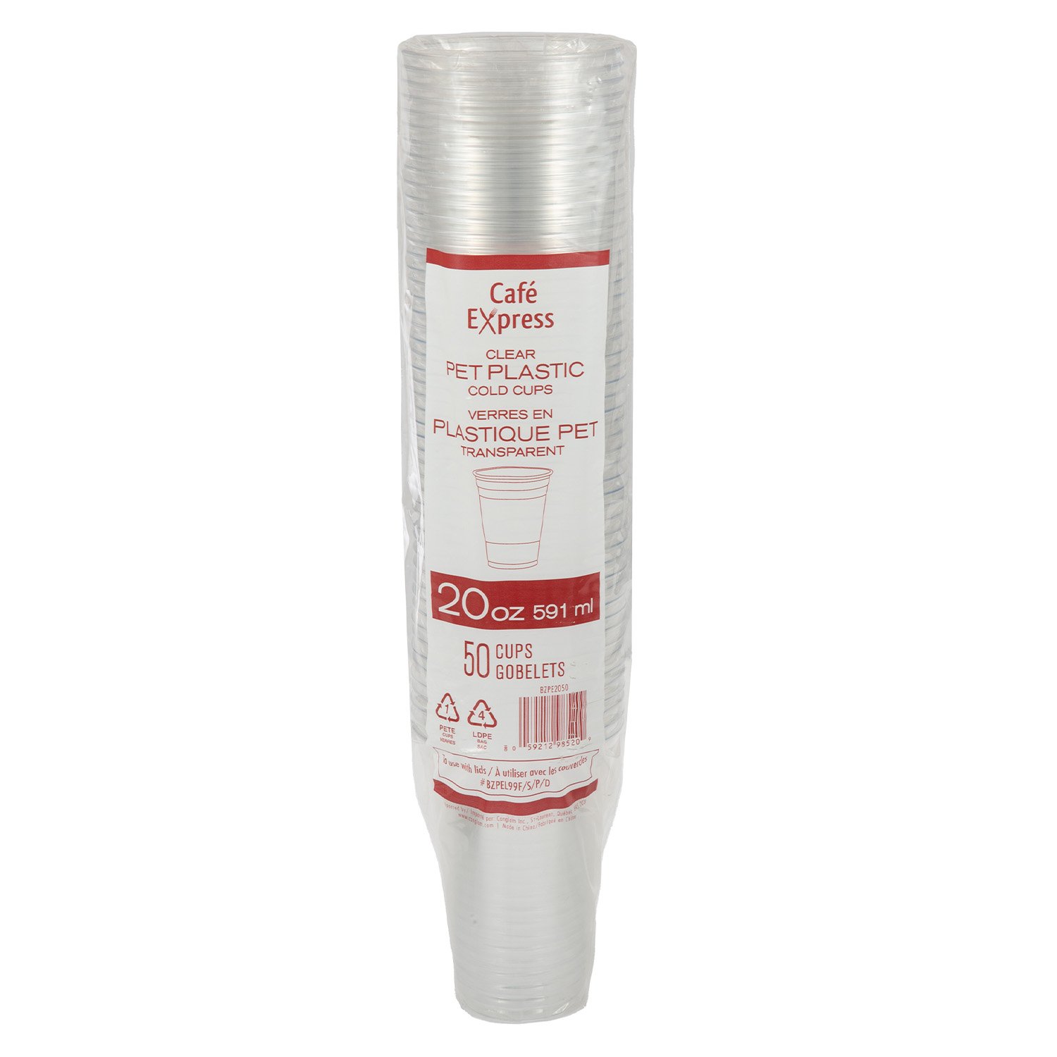 PET Plastic Glass 20 oz x50