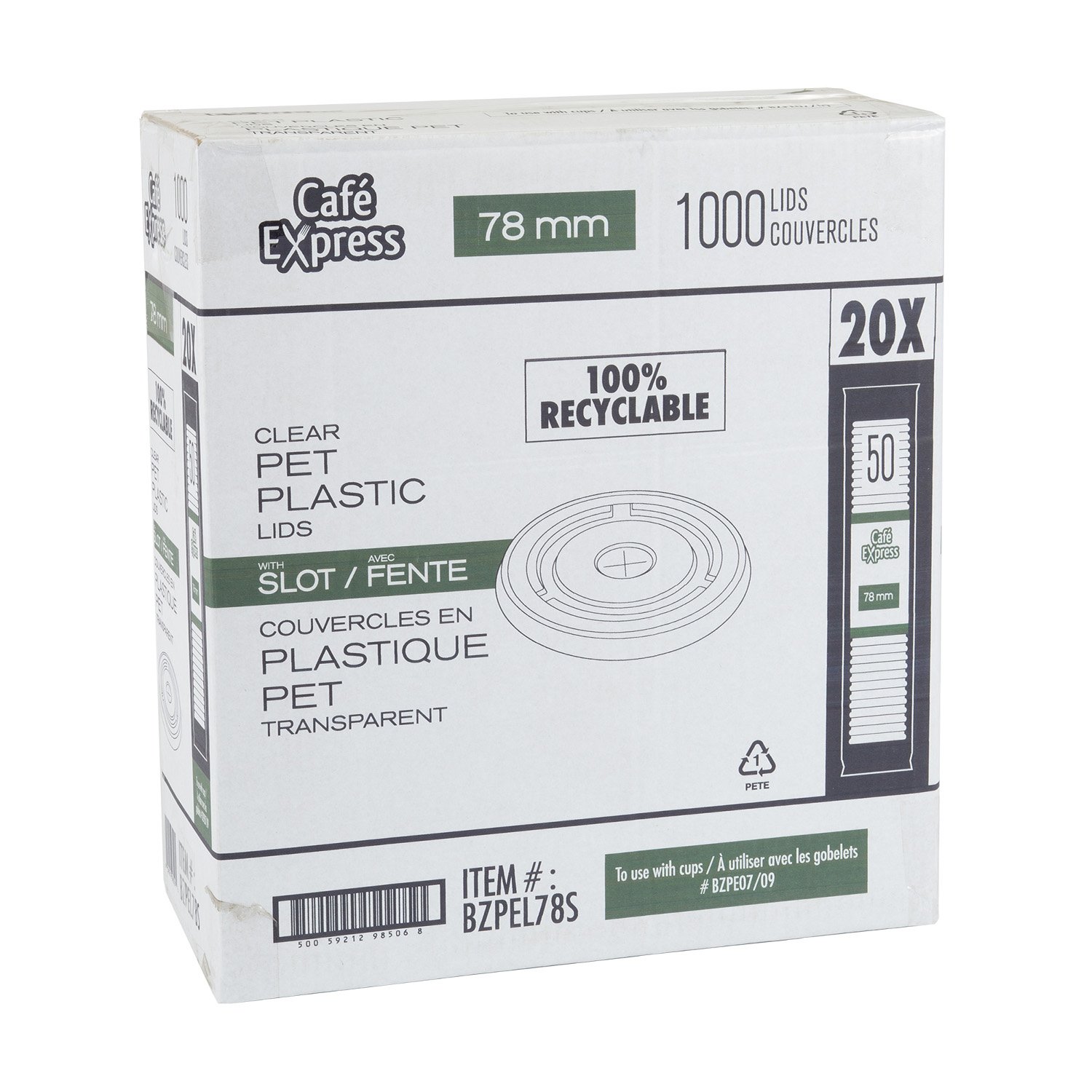 PET Plastic Lid with Slot 7-9 oz x50-secondary-image