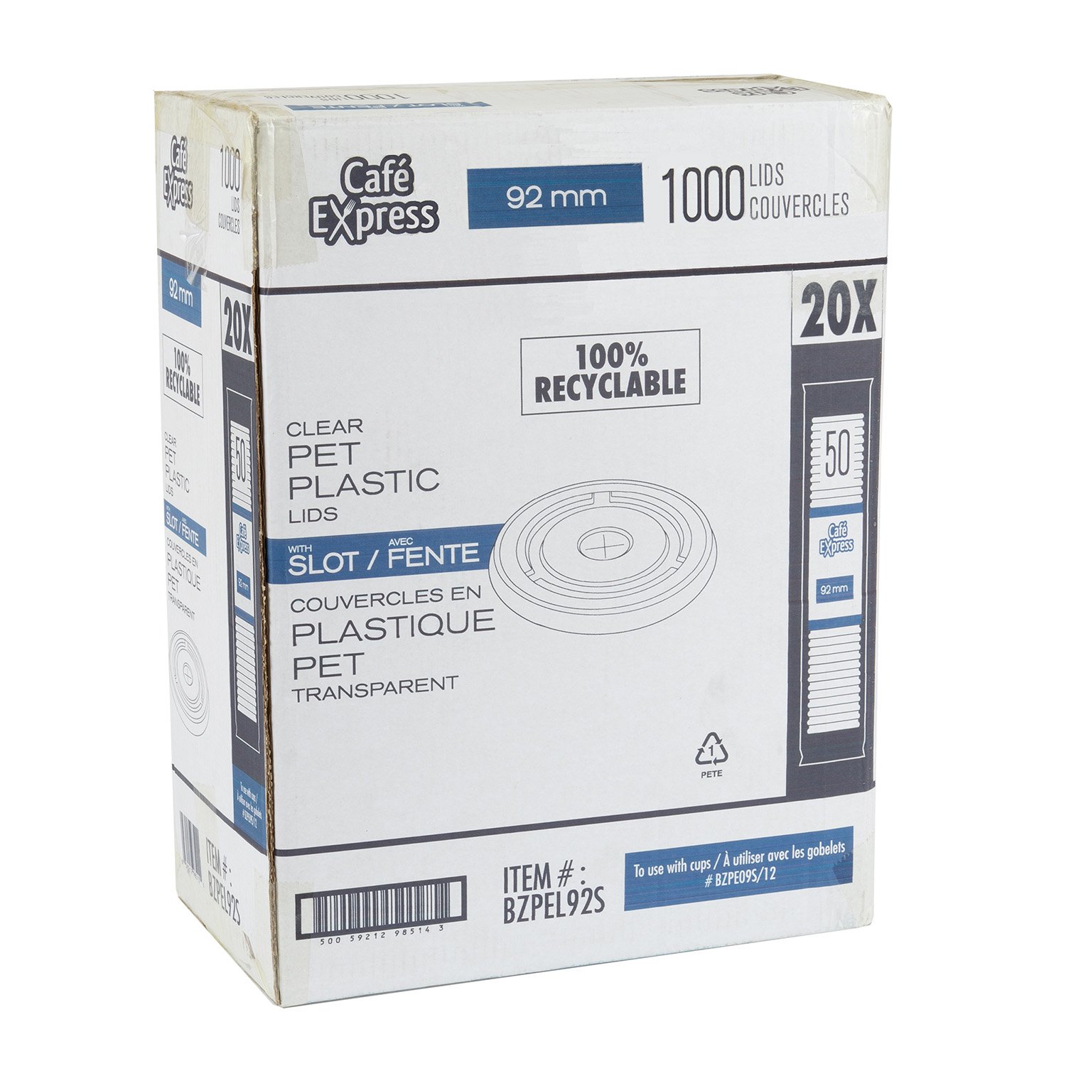 PET Plastic Lid with Slot 12 oz x50-secondary-image