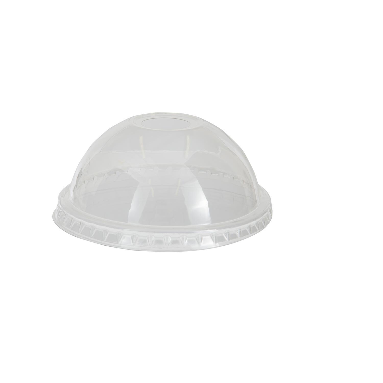 PET Plastic Dome Lid with Hole 16-20-24 oz x50
