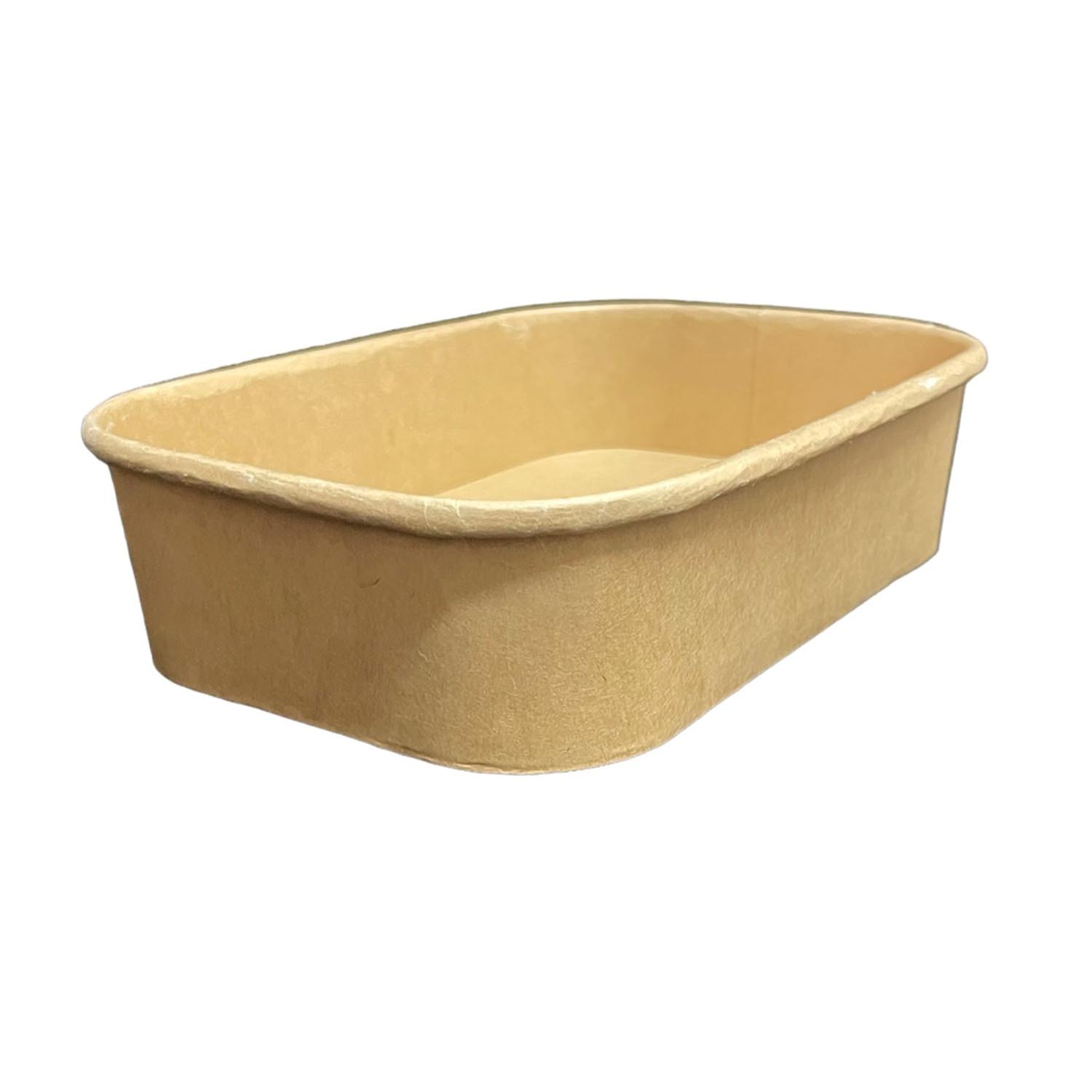 Rectangular Kraft Paper Bowl 500 ml x50