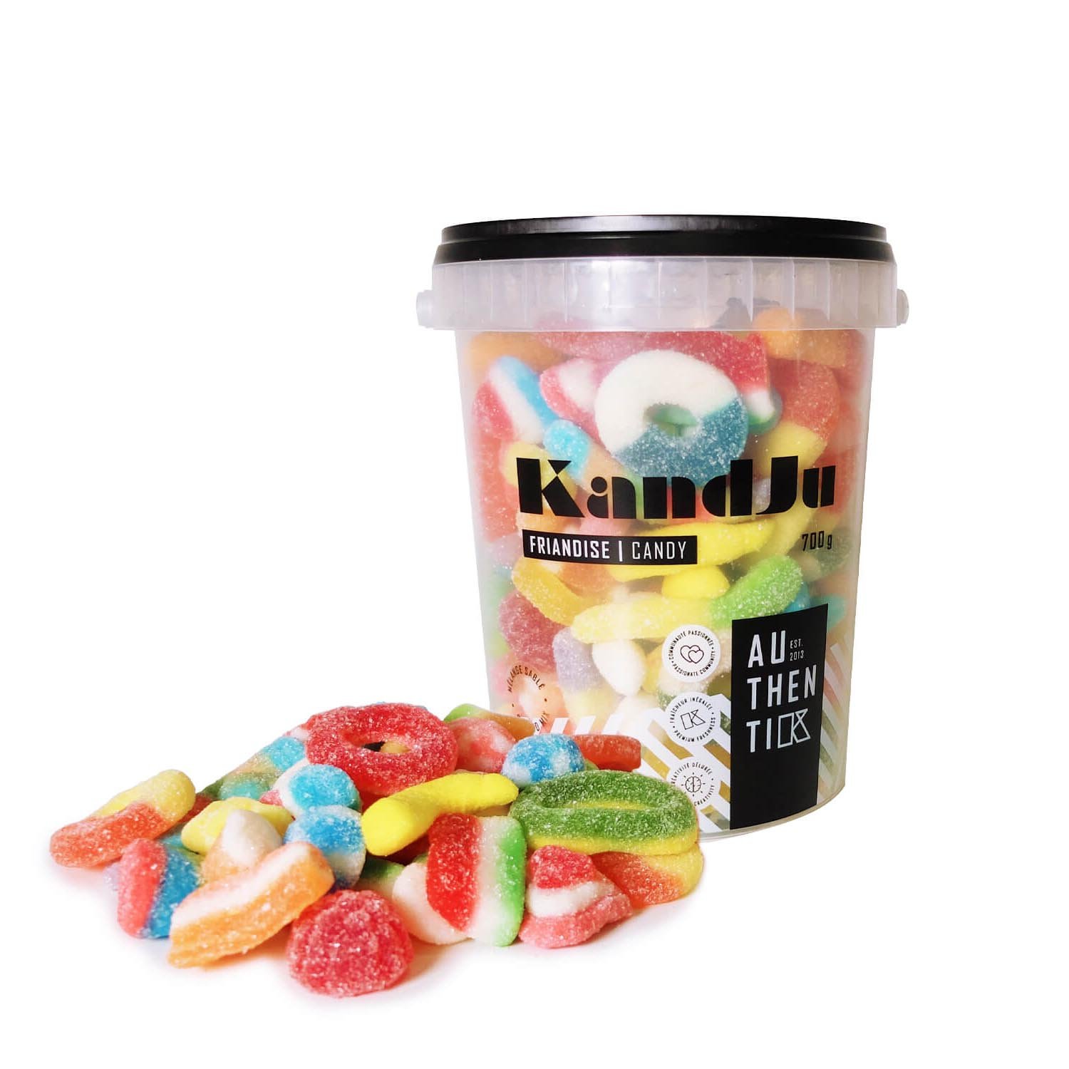 Sanded Mixed Candies Bucket 700 g