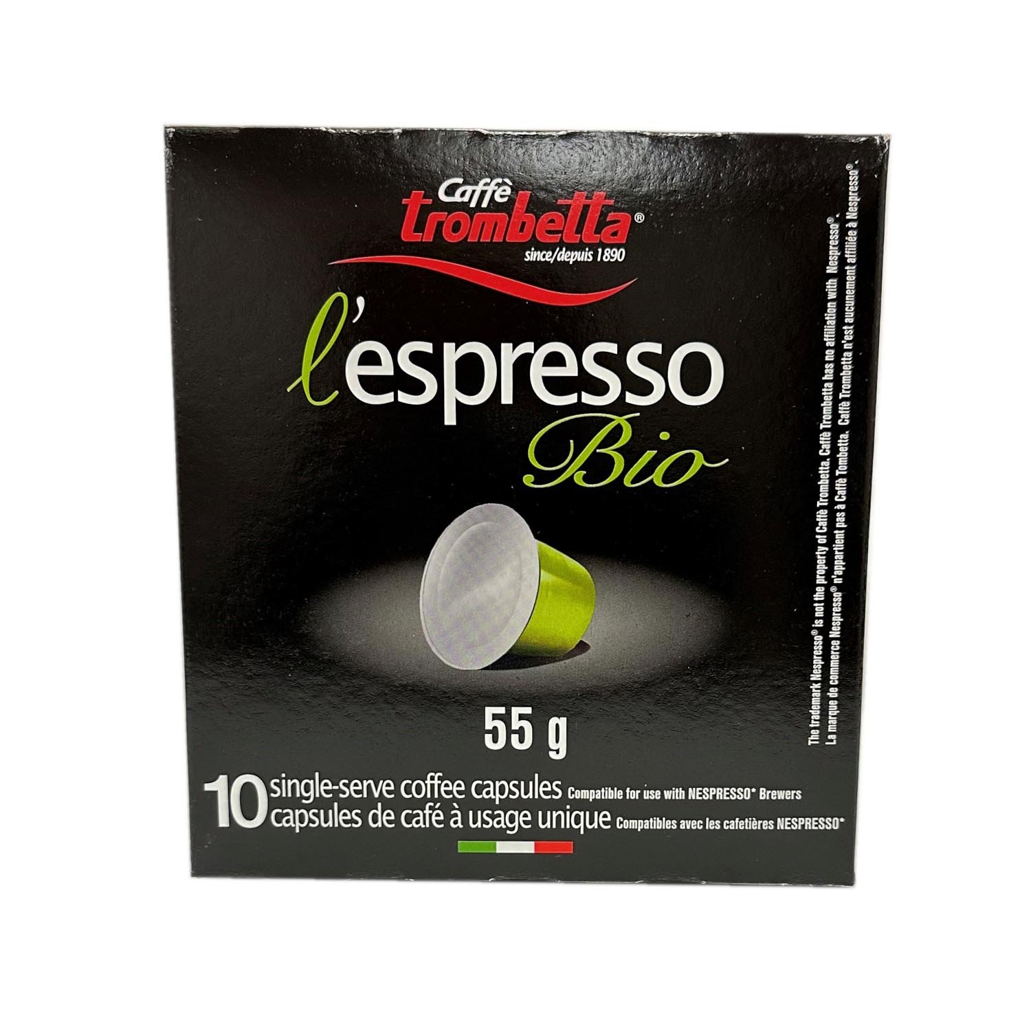 Nespresso Compatible Organic Coffee Caps x10