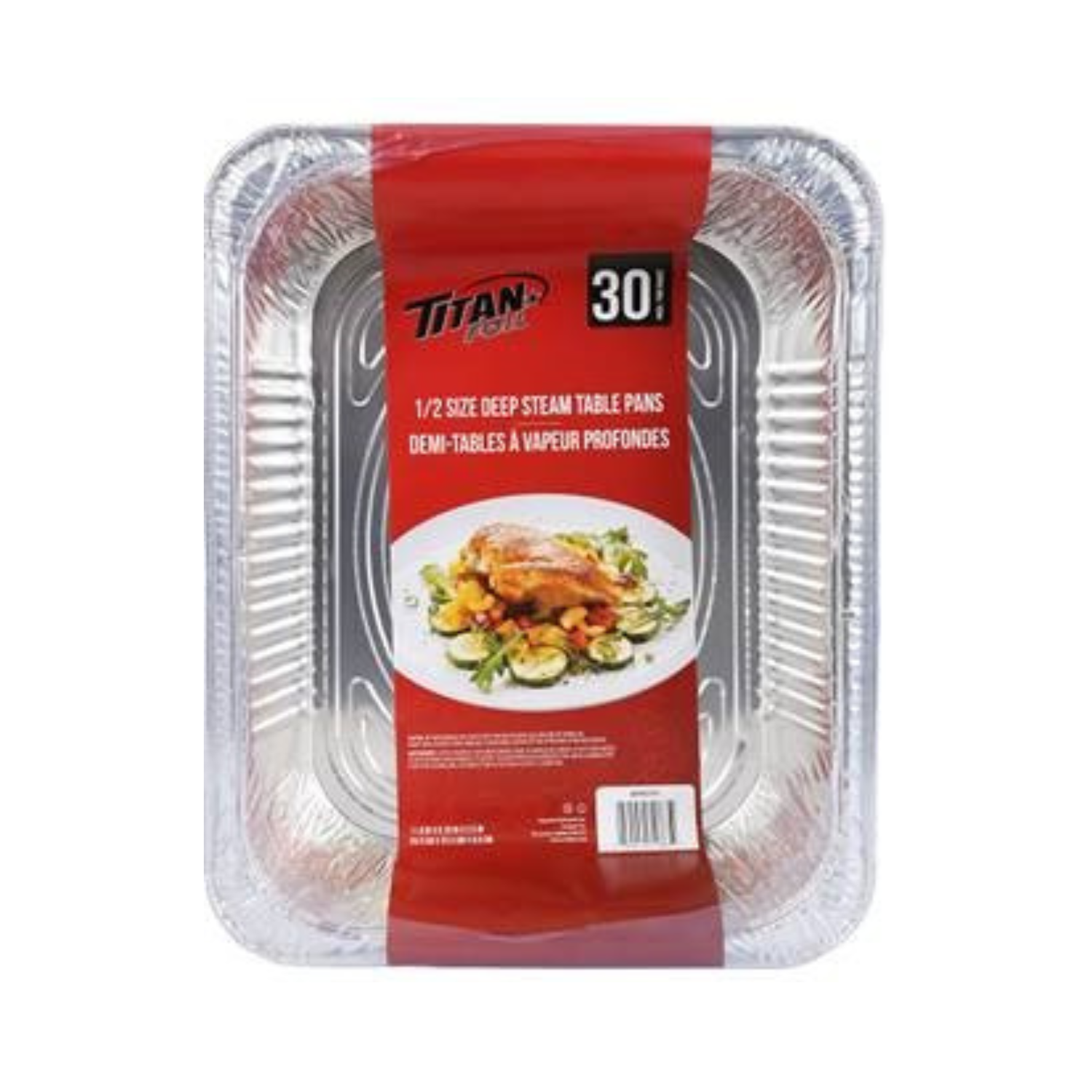 Half-Deep Aluminum Container x30