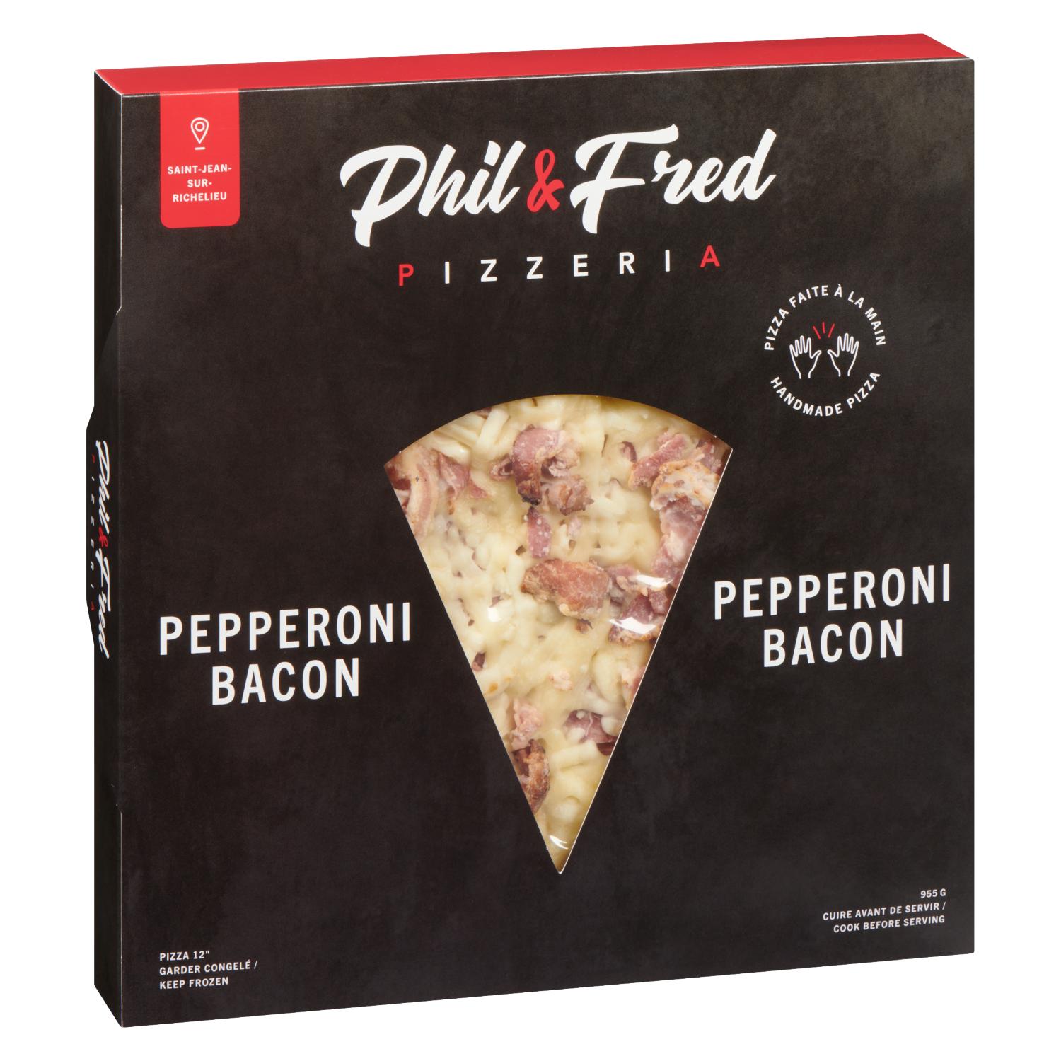 Pepperoni Bacon Frozen Pizza 955 g