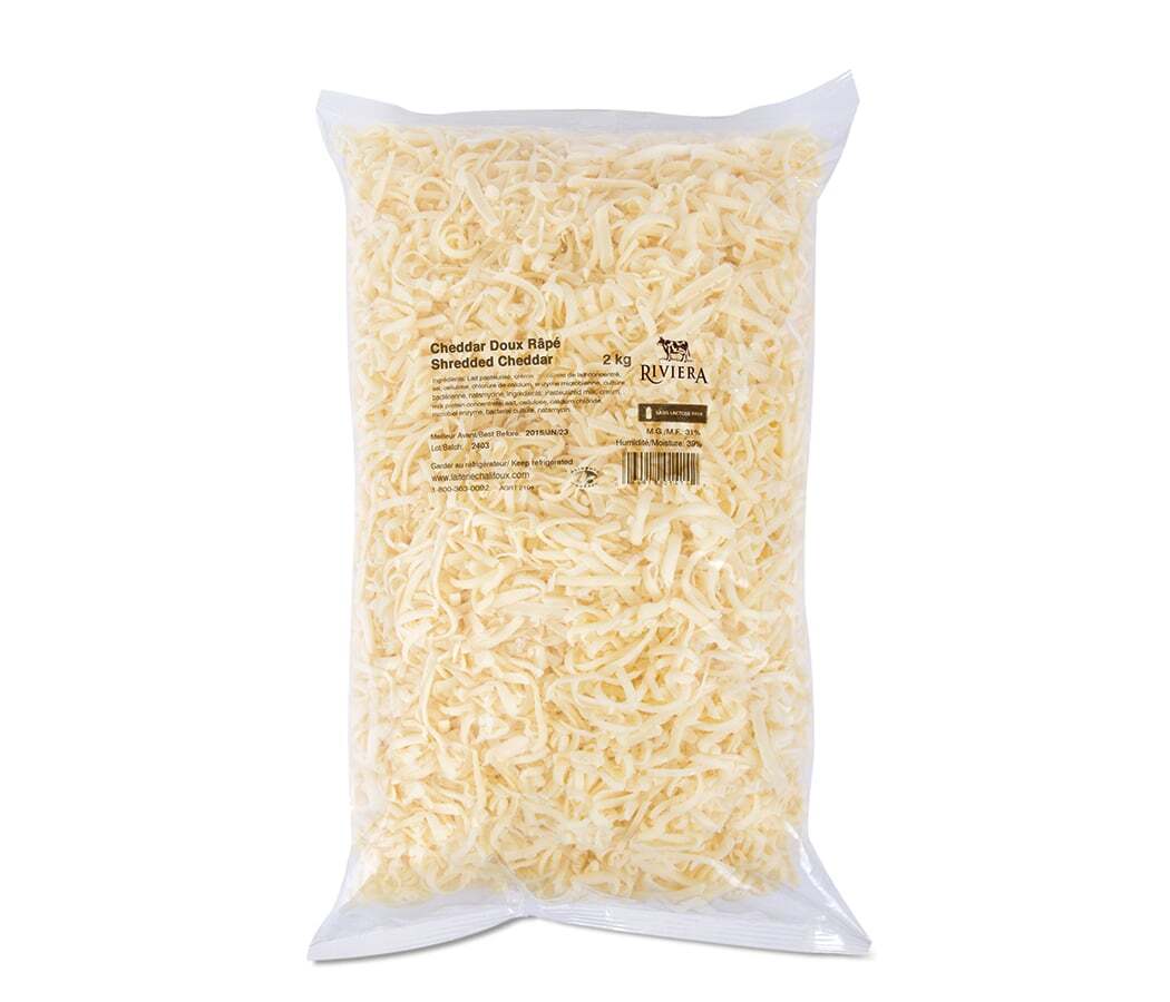 Grated Mild White Cheddar Cheese 2kg