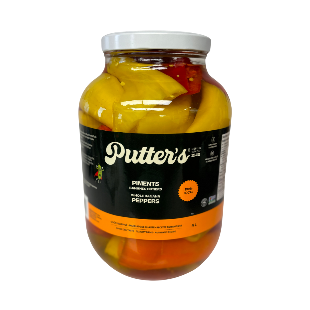 Sliced Hot Banana Peppers 4 L