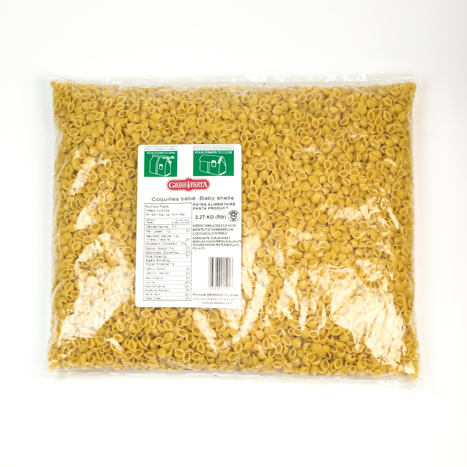 Baby Shells Pasta 5 lb