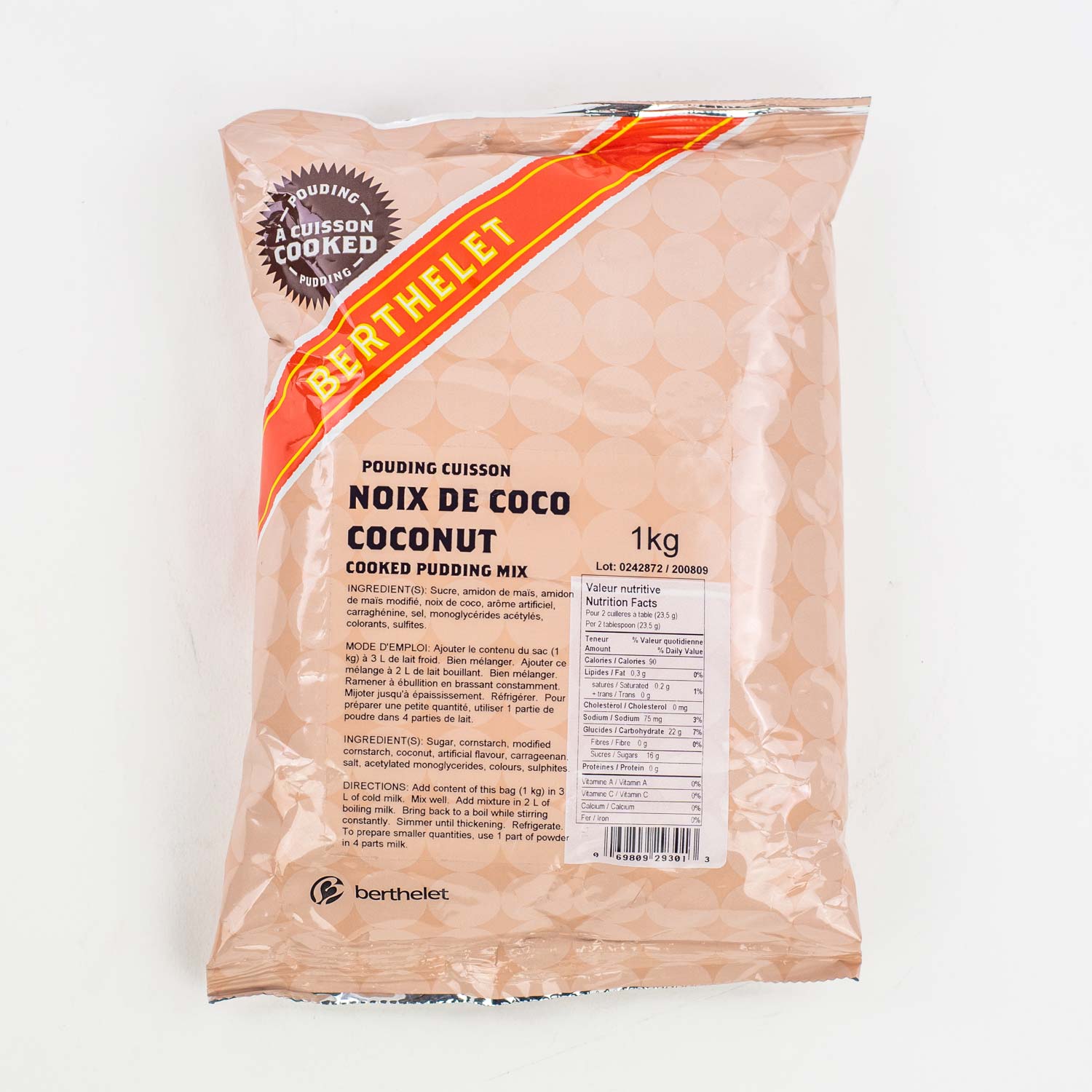 Coconut Cooked Pudding Mix 1 kg