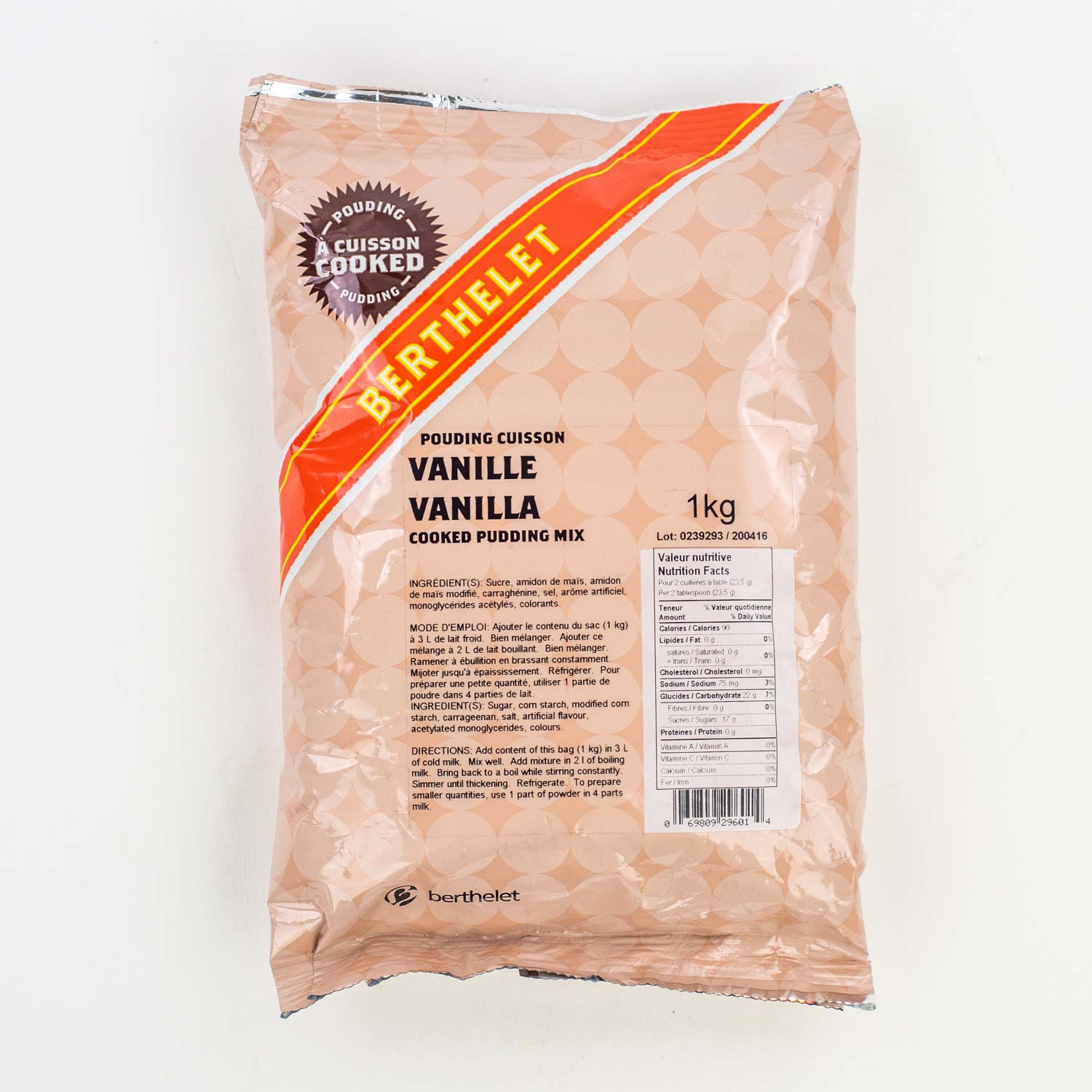 Vanilla Cooked Pudding Mix 1 kg