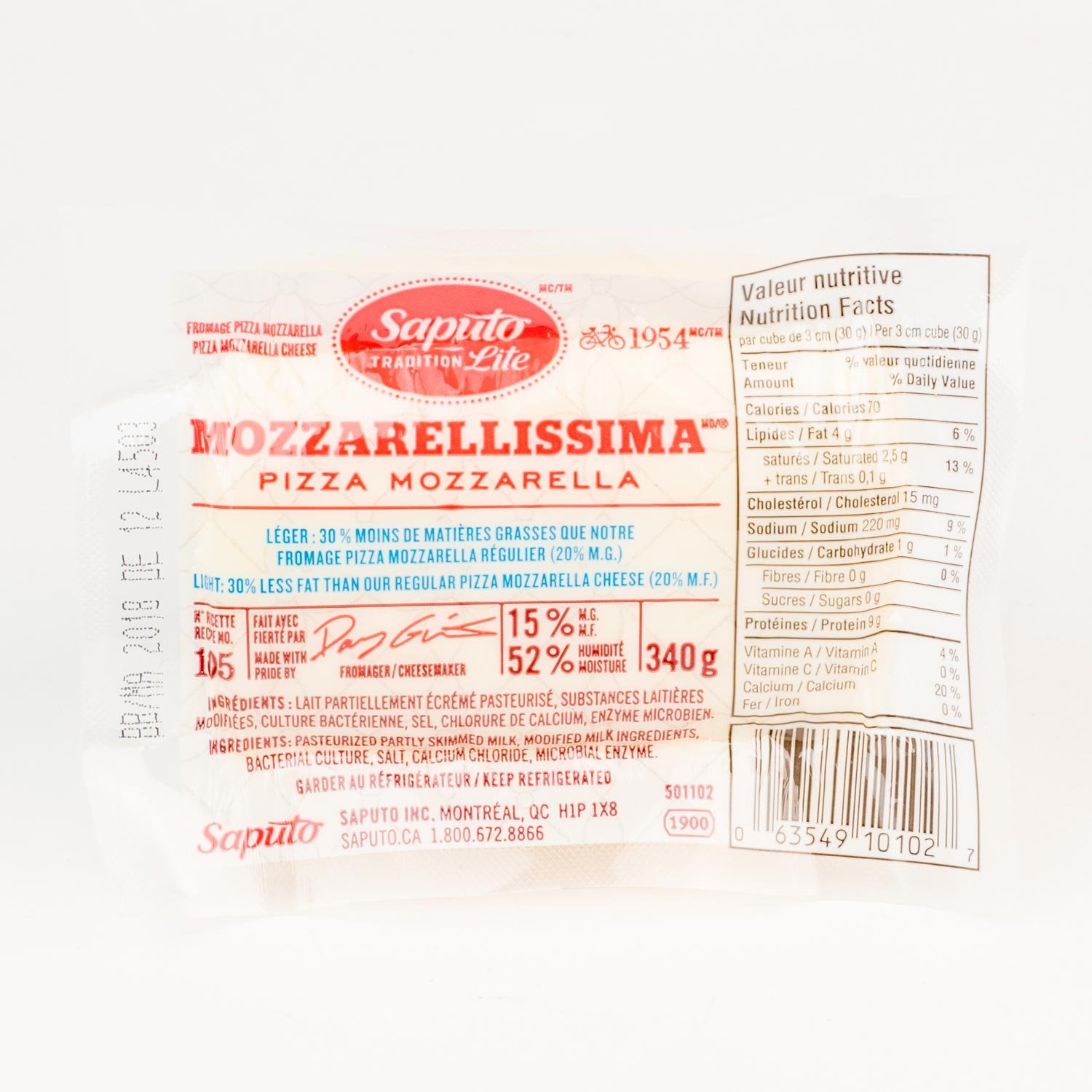 15% Mozzarella Cheese 340 g-secondary-image