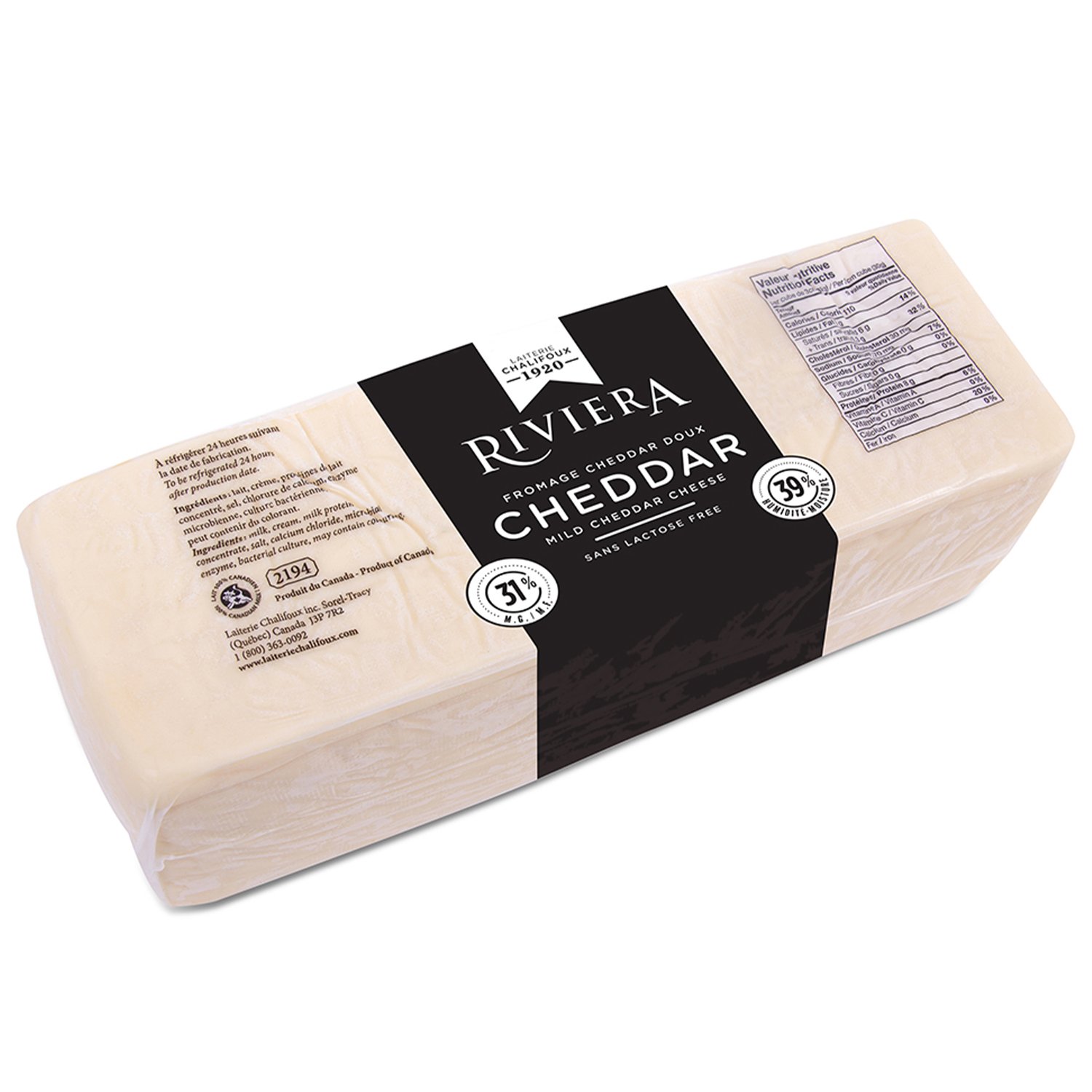 Mild White Cheddar Block 2 kg