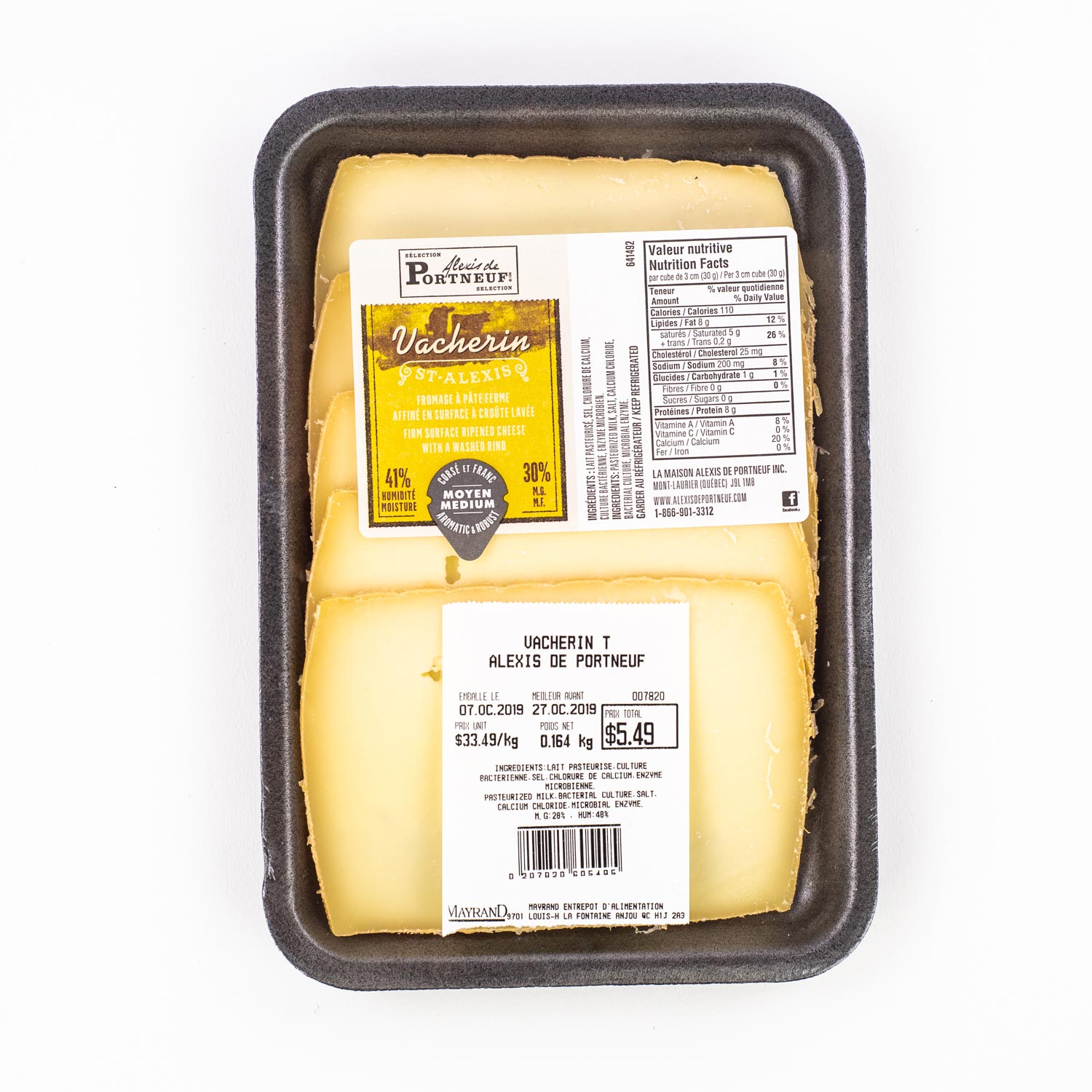 Sliced St Alexis Vacherin Cheese 175 g