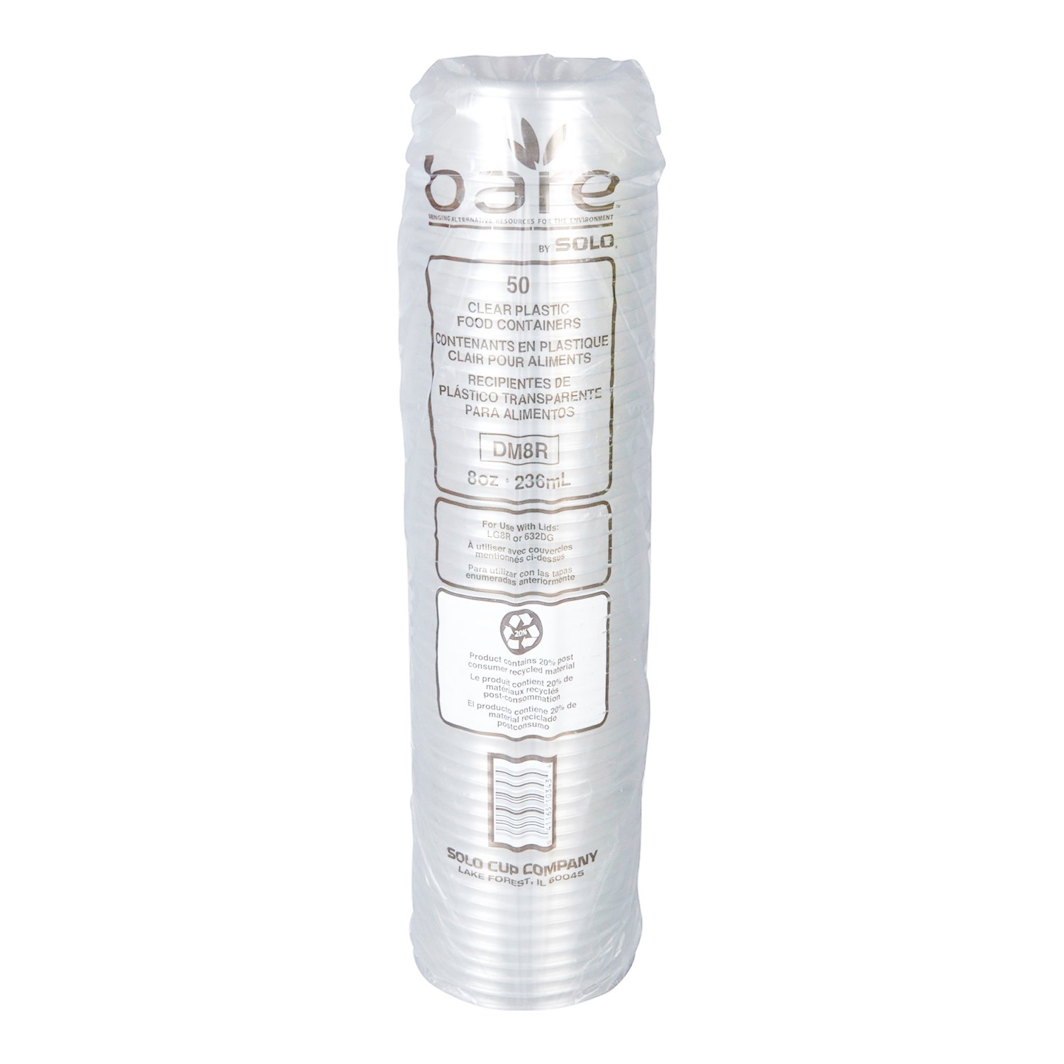 RPET Plastic Food Container 8 oz x50-secondary-image