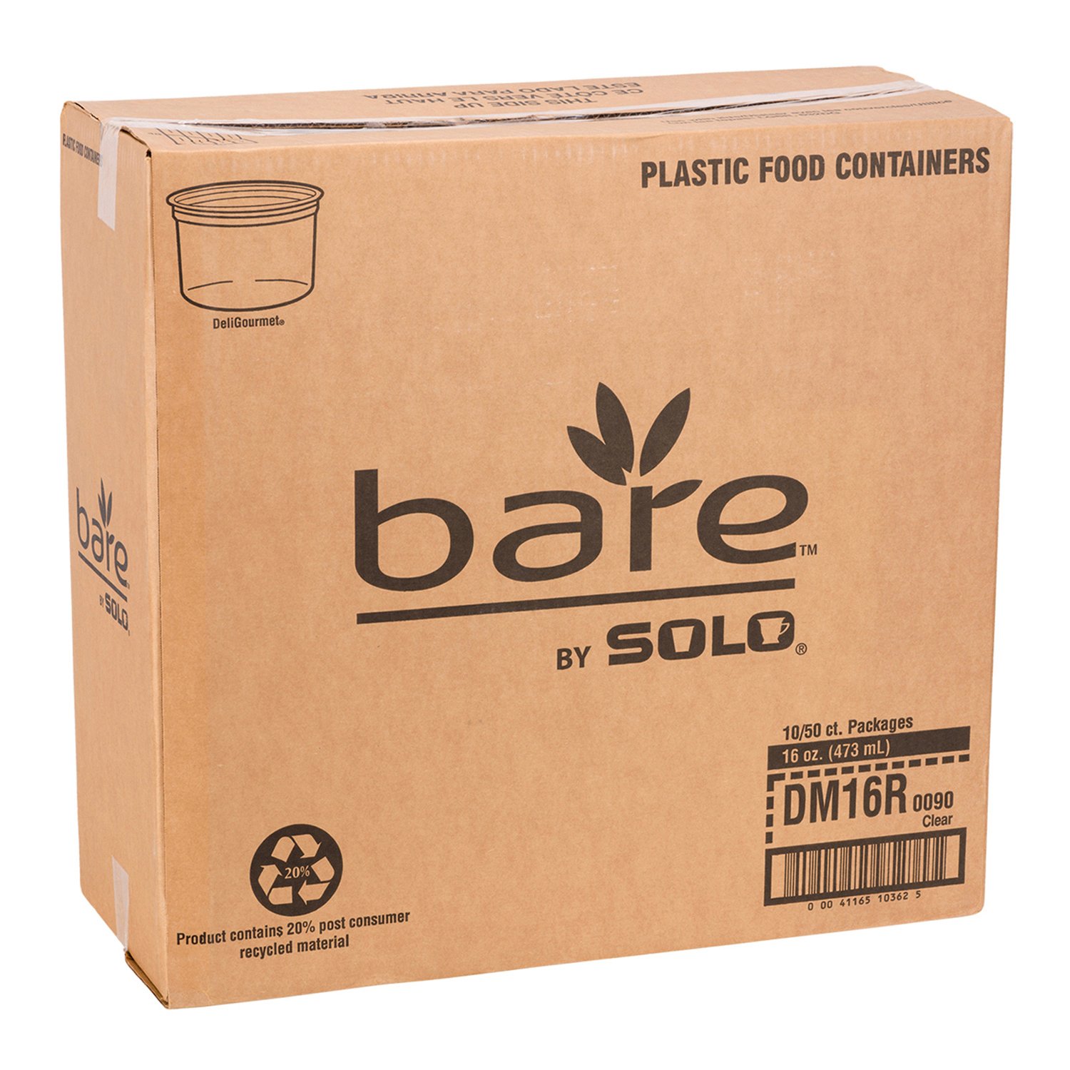 RPET Plastic Food Container 16 oz x50-tertiary-image