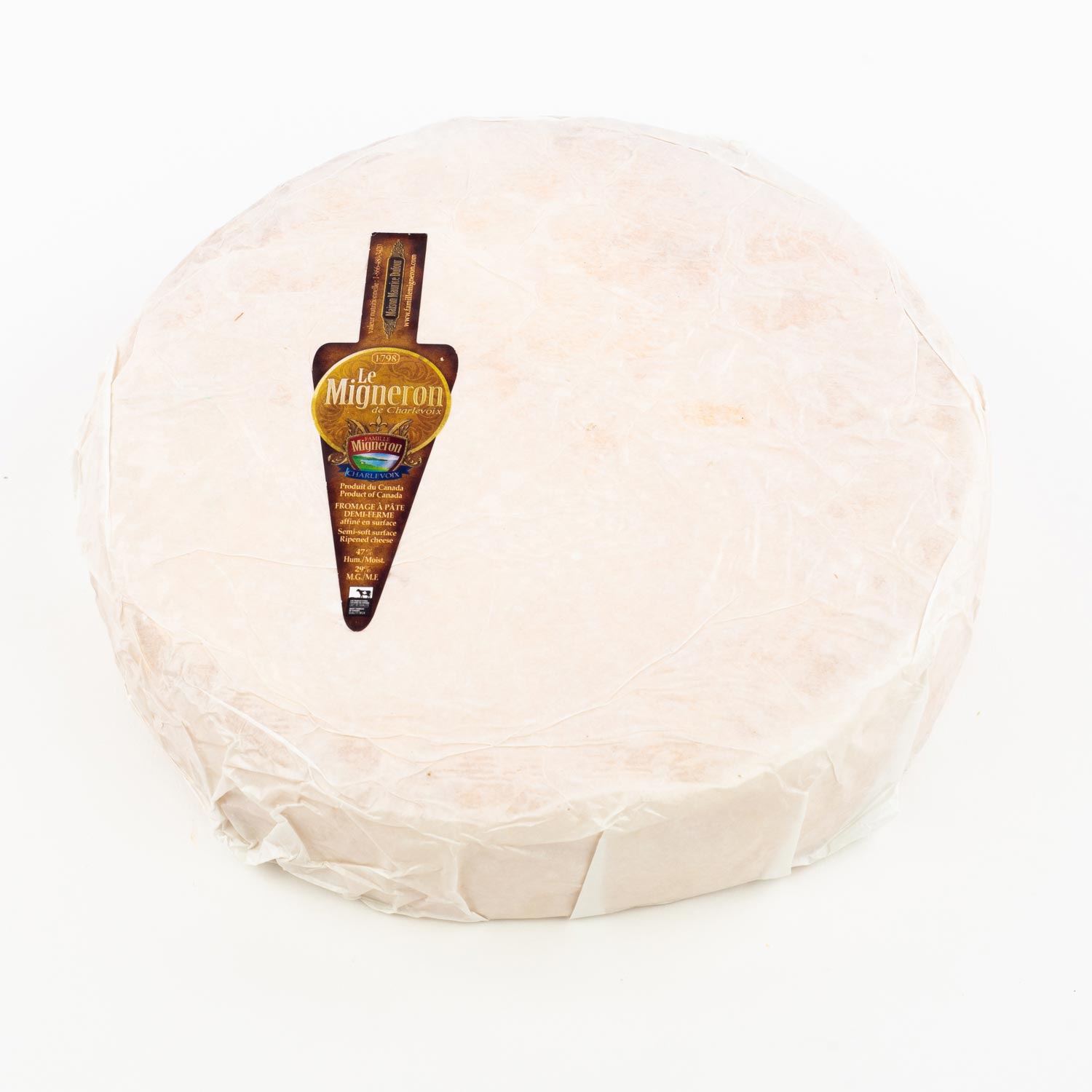 Le Migneron de Charlevoix Cheese Wheel 2.4 kg