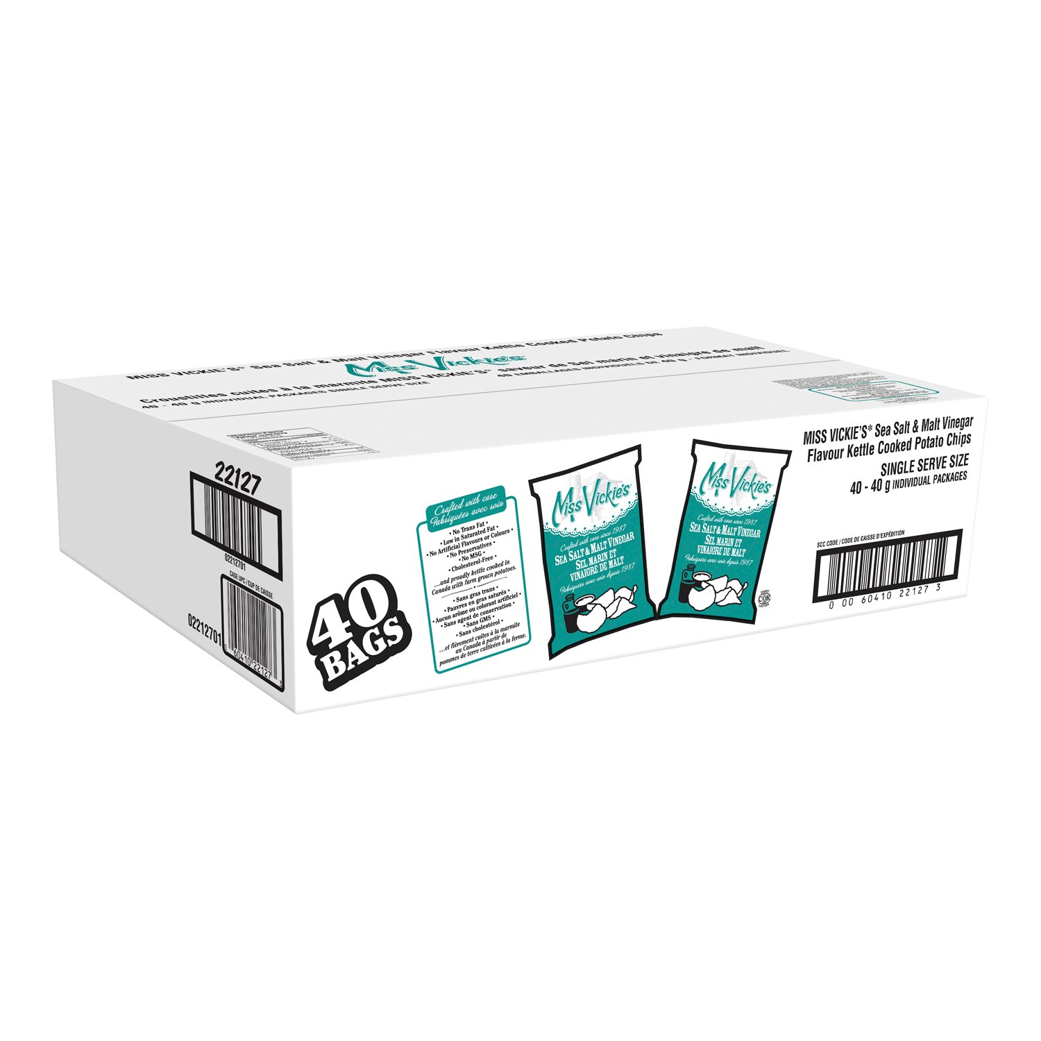 Salt and Vinegar Chips 40 g x40