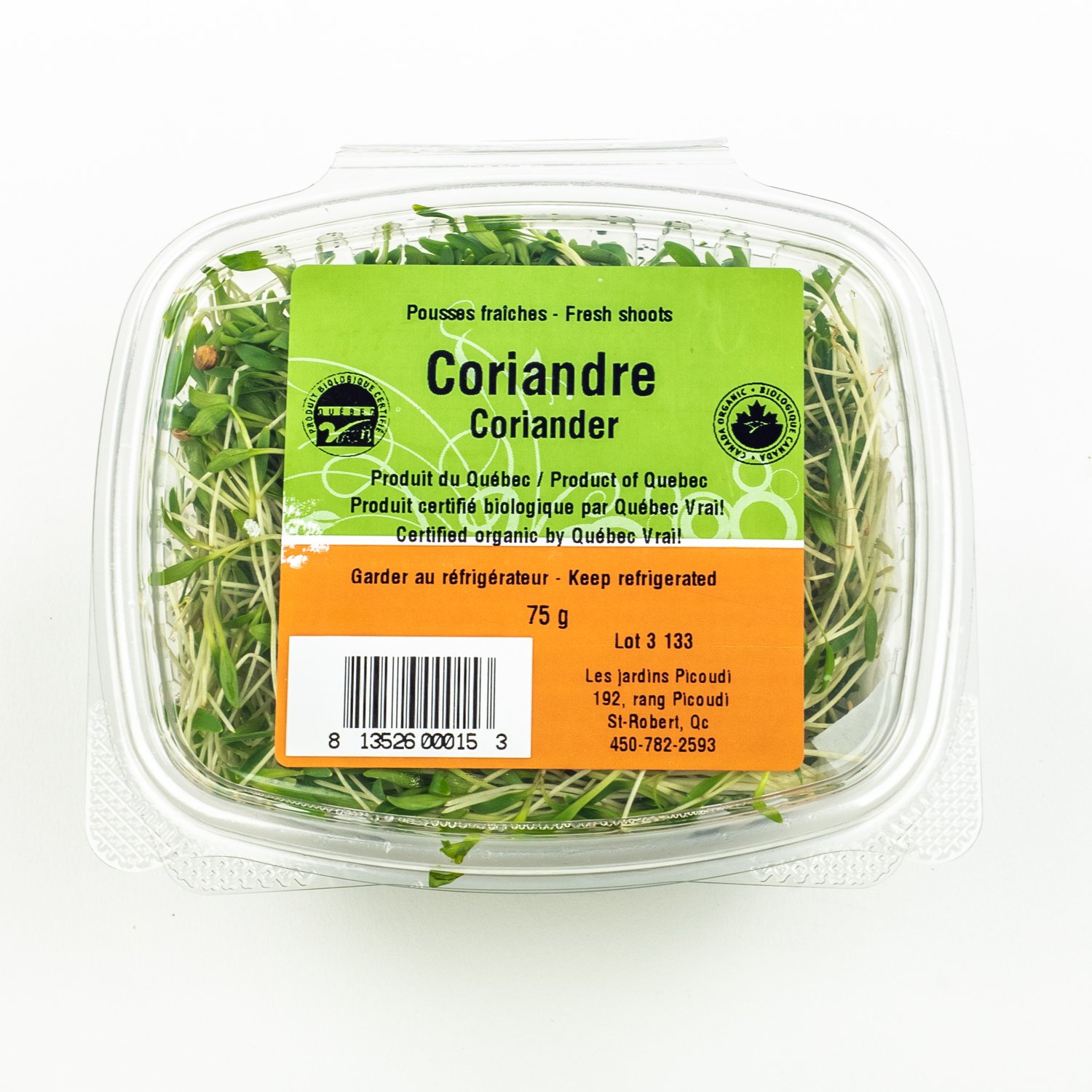 Organic Fresh Shoots Coriander 75 g