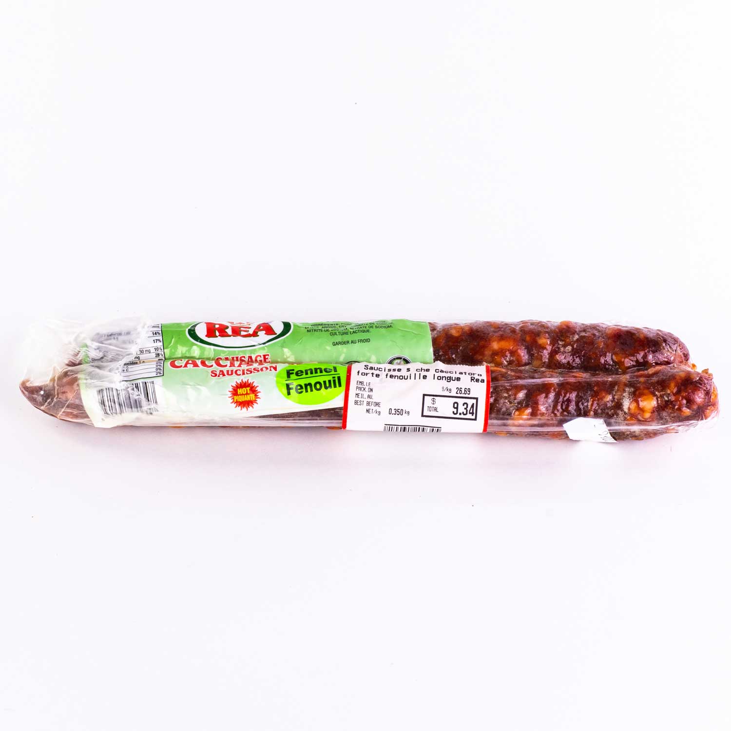 Hot Cacciatore Dried Sausage with Fennel 360 g