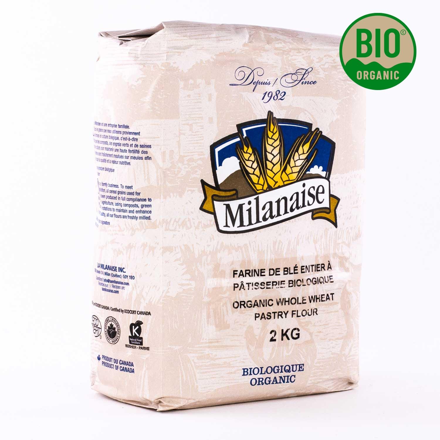 Organic Sifted Wheat Pastry Flour 2 kg