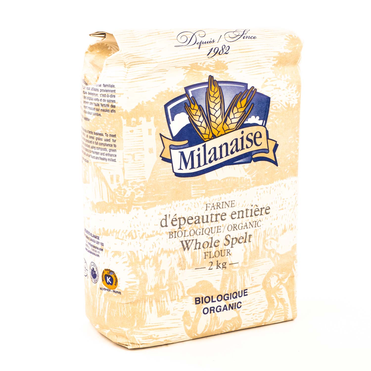 Organic Whole Spelt Flour 2 kg