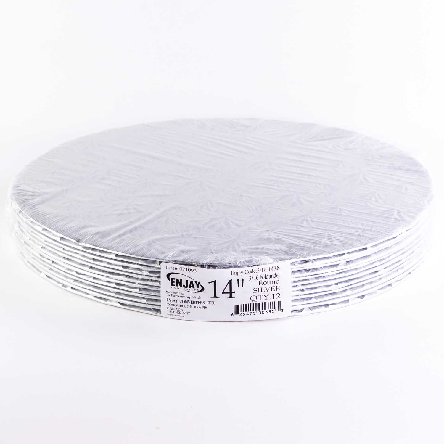 Silver Round Cake Carboard 35,6 cm / 14'' x12