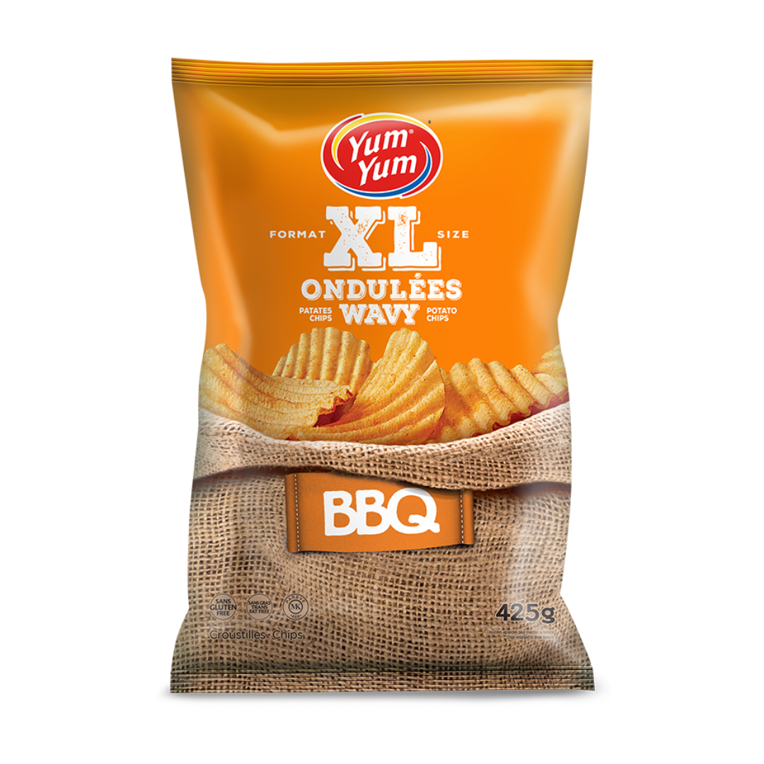 BBQ Flavor Wavy Chips 425 g