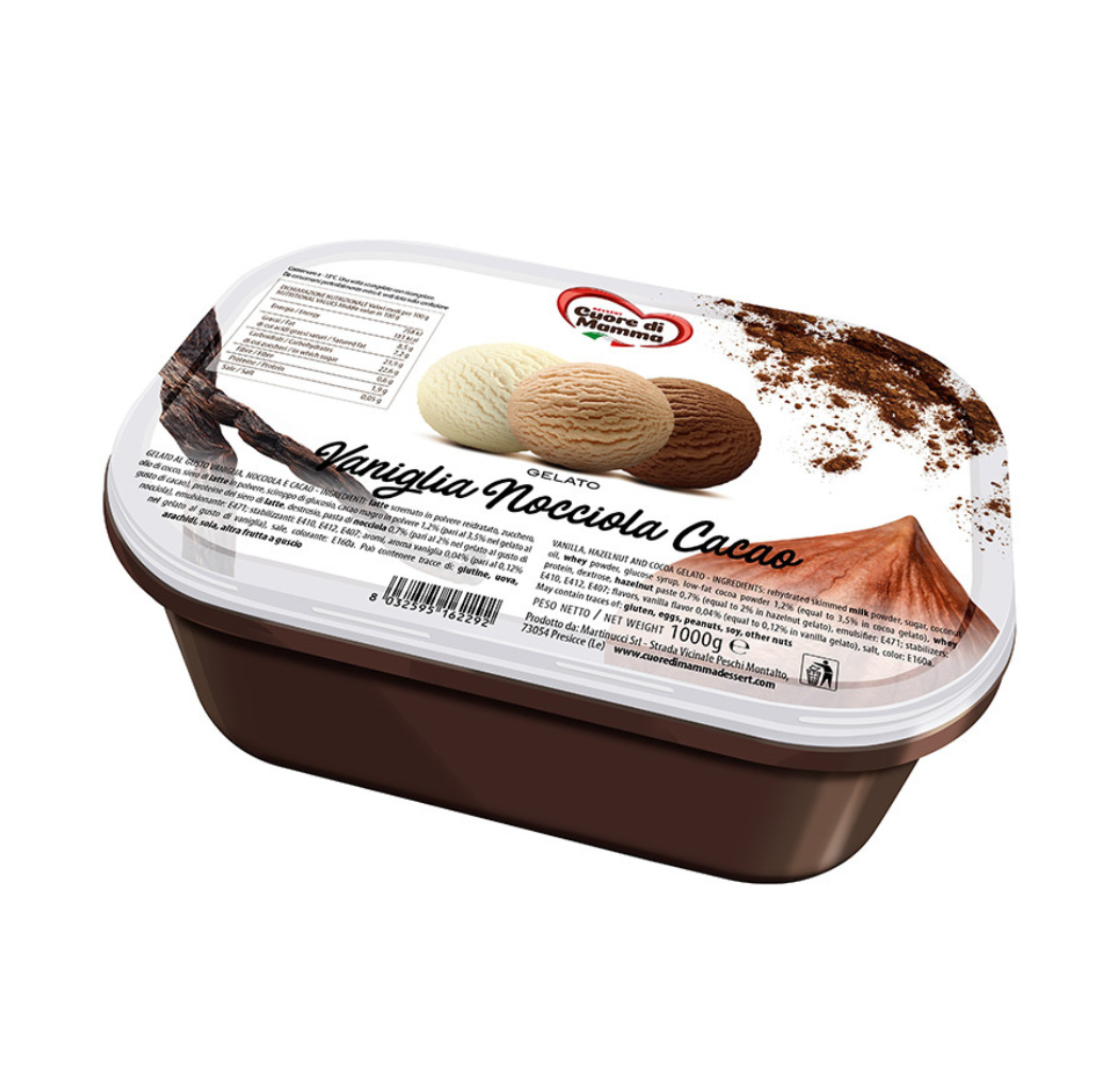 Vanilla Chocolate Hazelnut Frozen Dessert 1kg