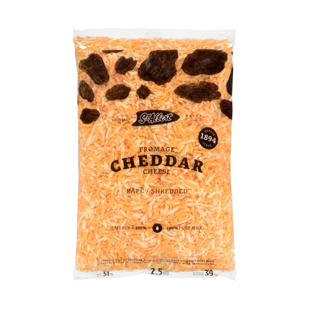 Marbled Shredded Cheddar Cheese 2,5 kg