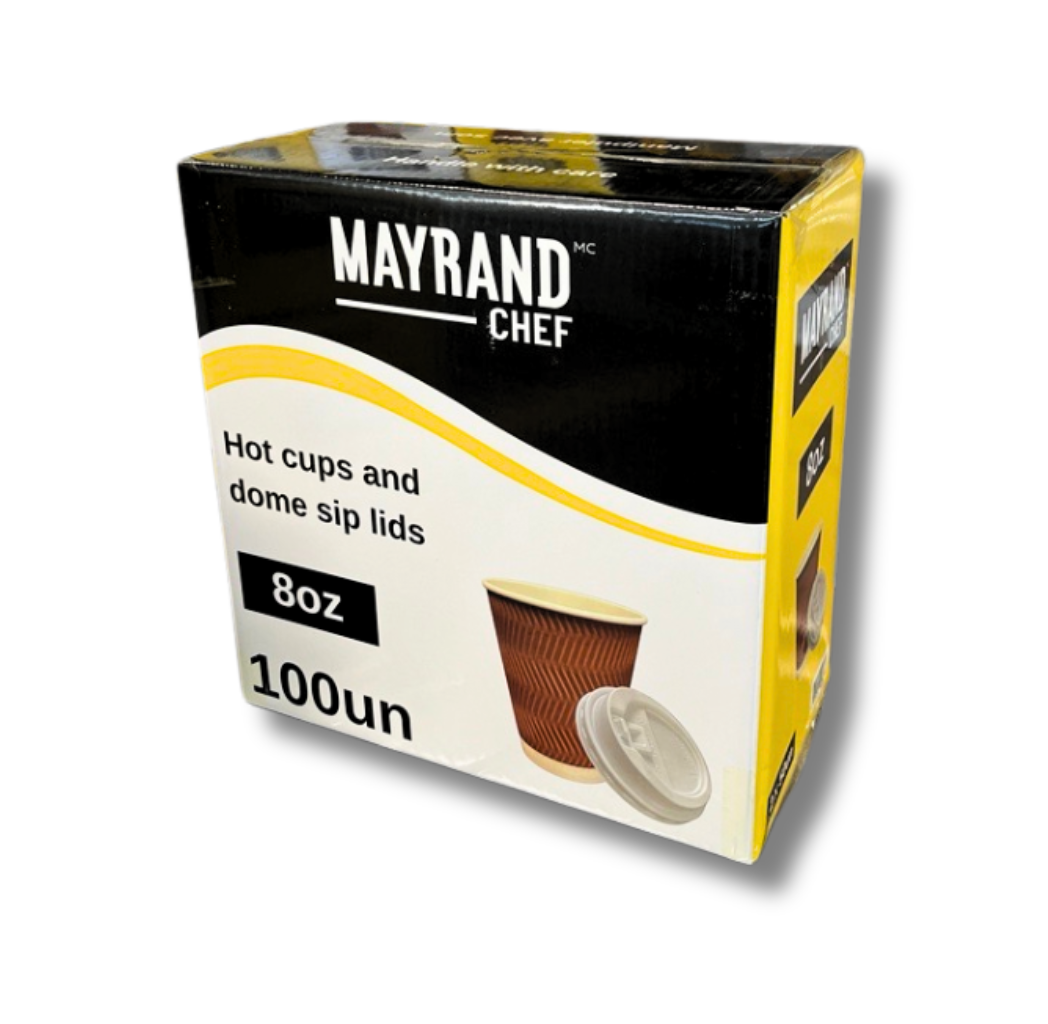 8 oz Corrugated Cardboard Coffee Cup W/Lids-secondary-image
