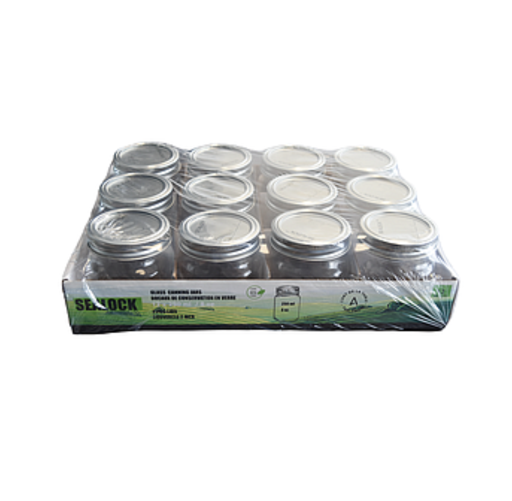 250ml Mason Glass Jar 12 un