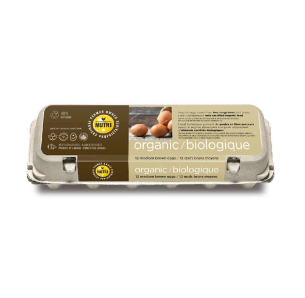 Medium Brown Organic Egg 12 un
