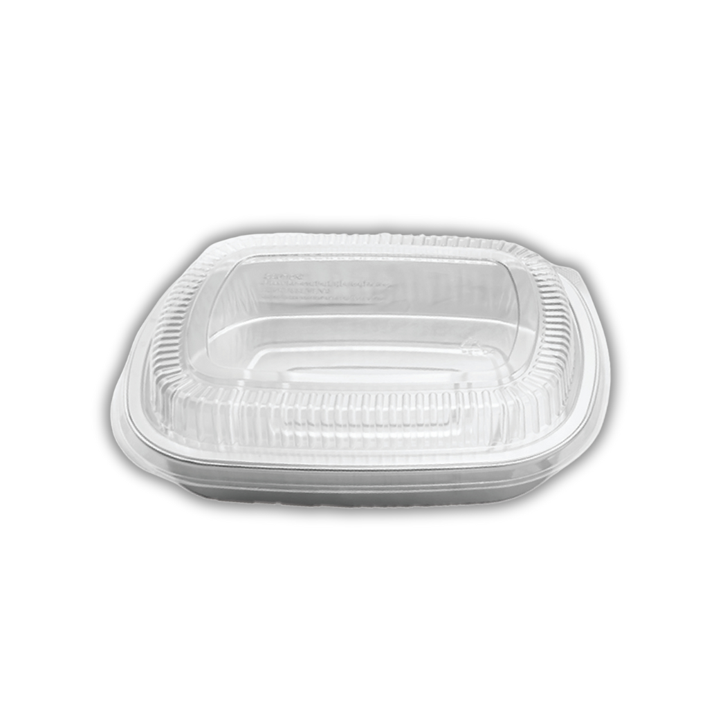 Large Aluminum Container with PET Dome Lid 25 un