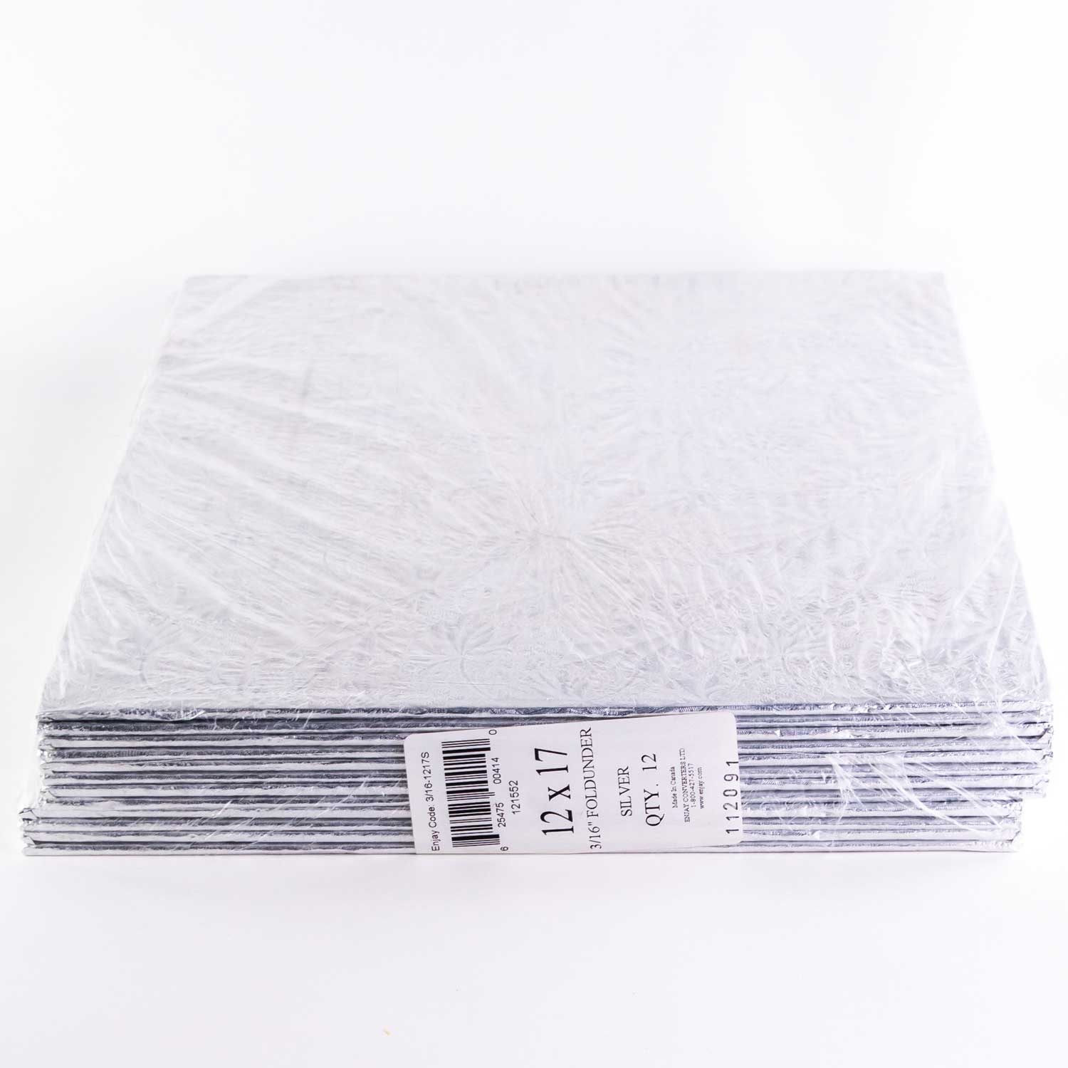 Silver Rectangular Cake Cardboard 30.5 cm x 43.2 cm / 12'' x 17'' x12