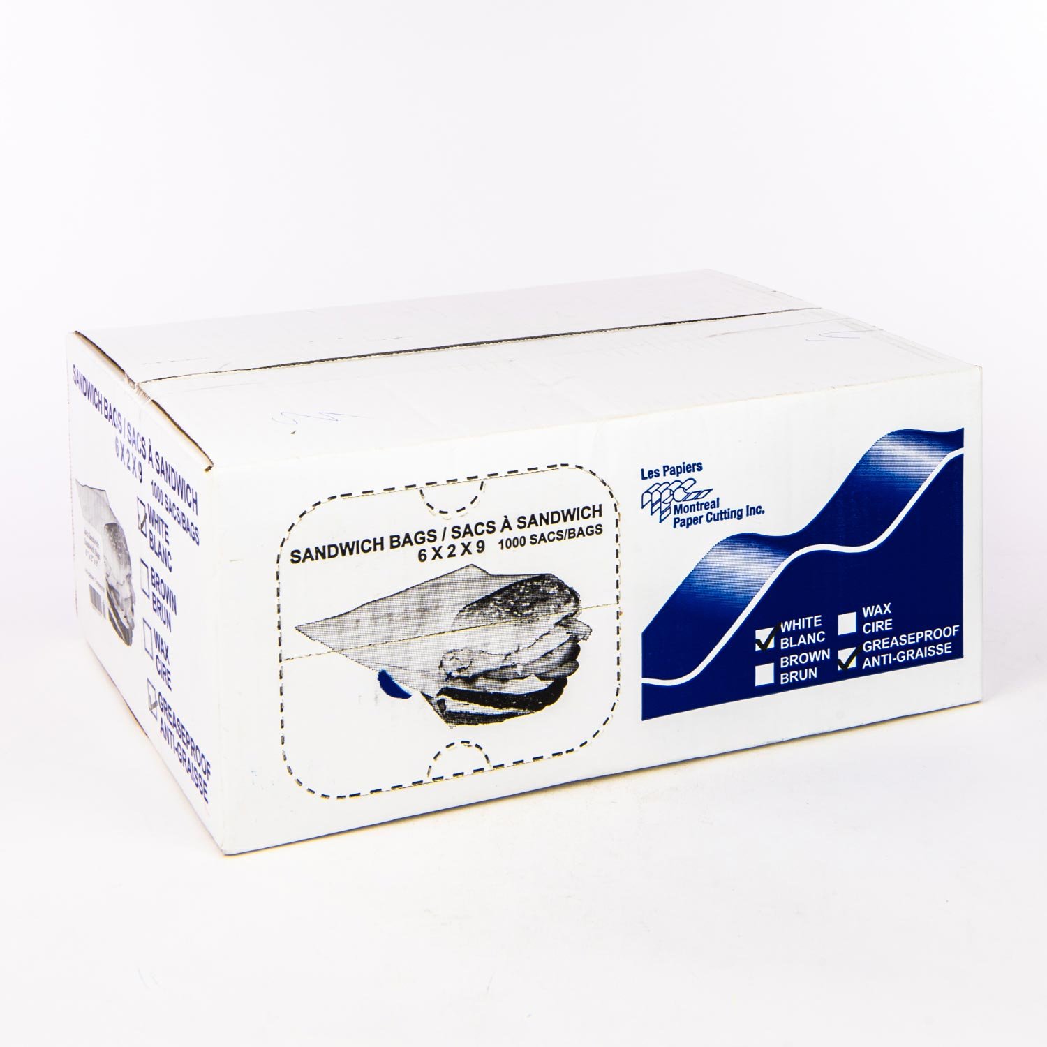 Greaseproof White Paper Sandwich Bag 6