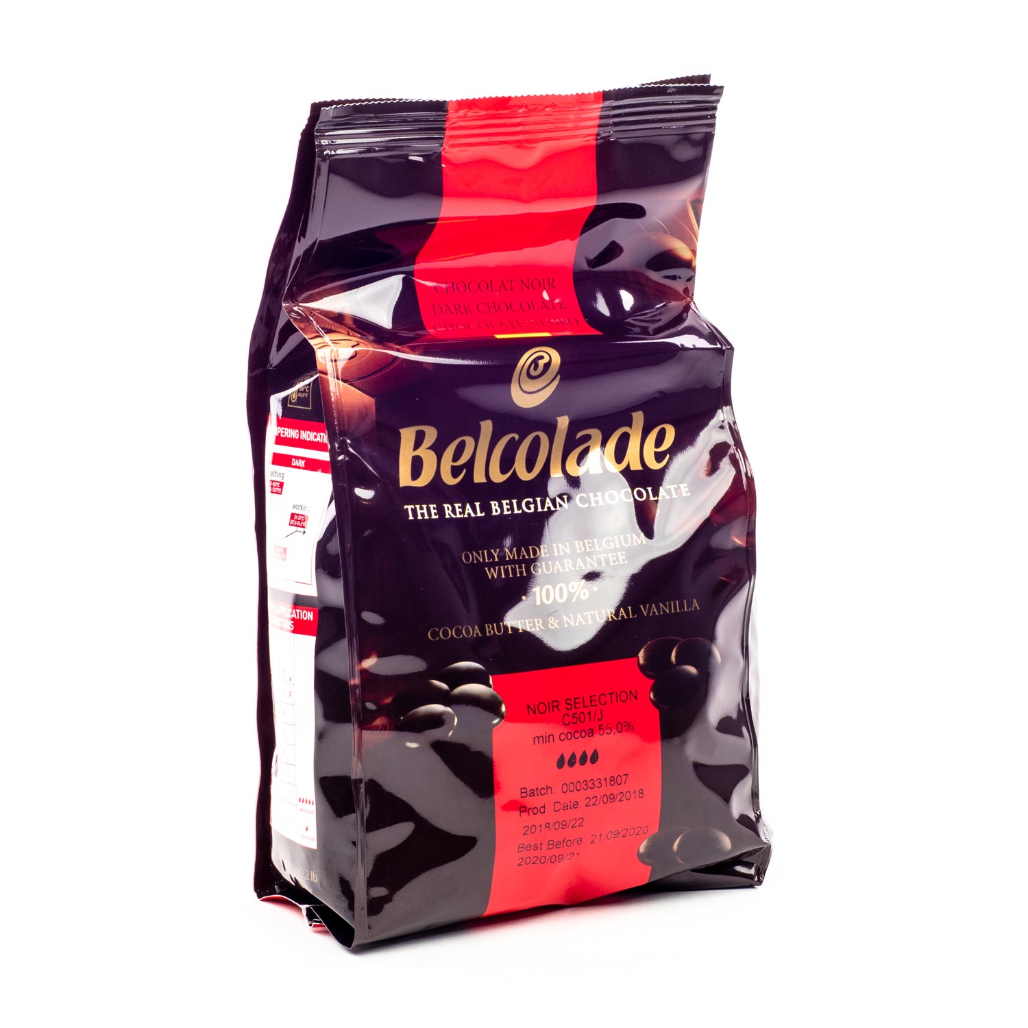 Half-Bitter Dark Chocolate 56% Chips 1 kg