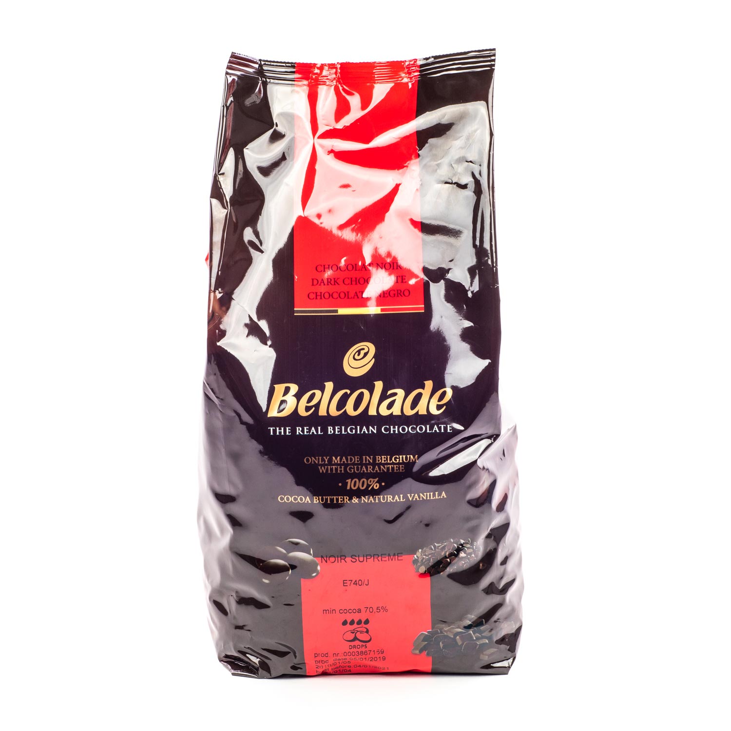 Extra Dark Chocolate 72% Chips 5 kg