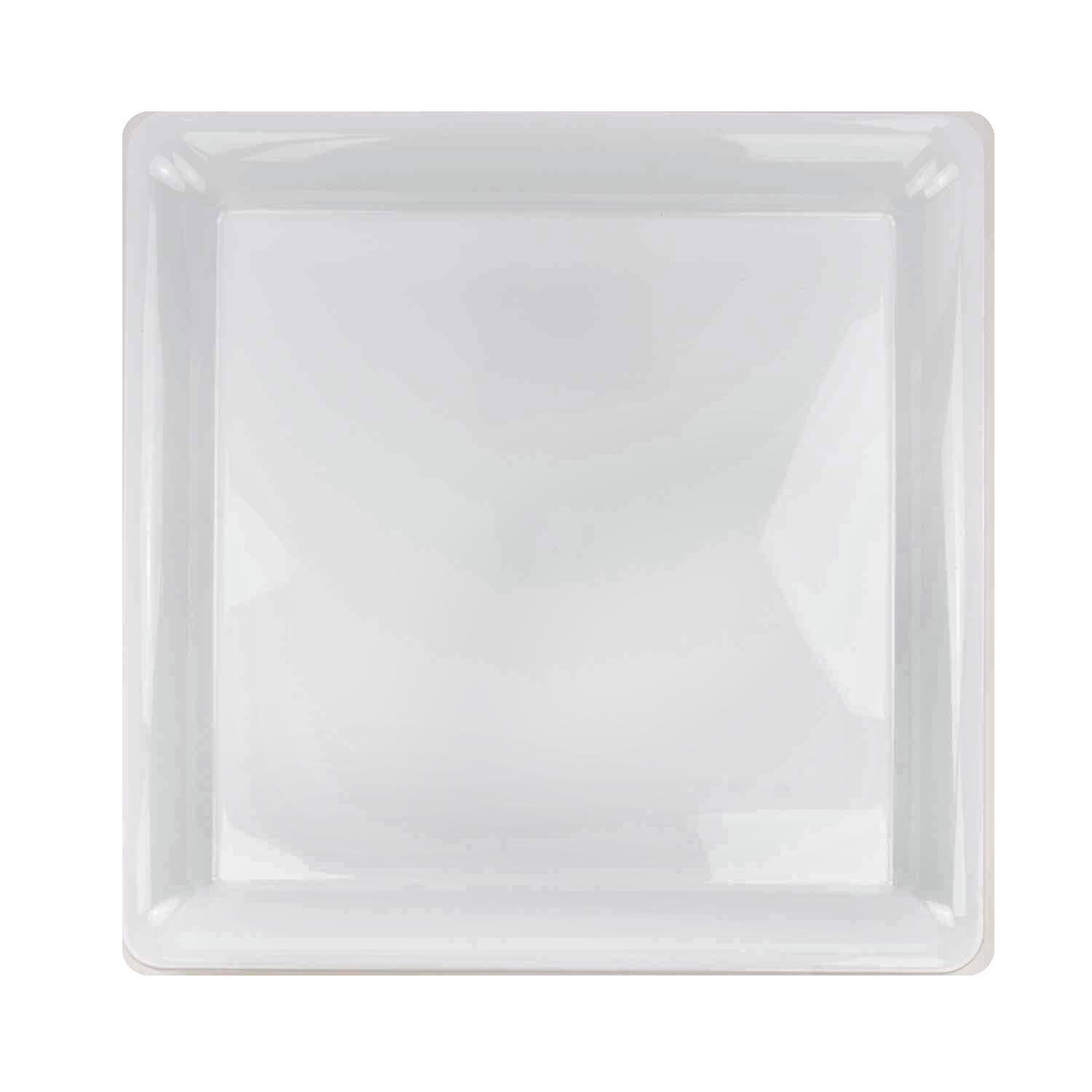 White Plastic Square Tray 16''x16''