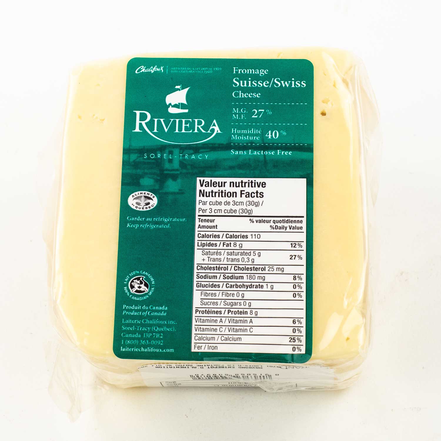 Mild Canadian Swiss Cheese 450 g